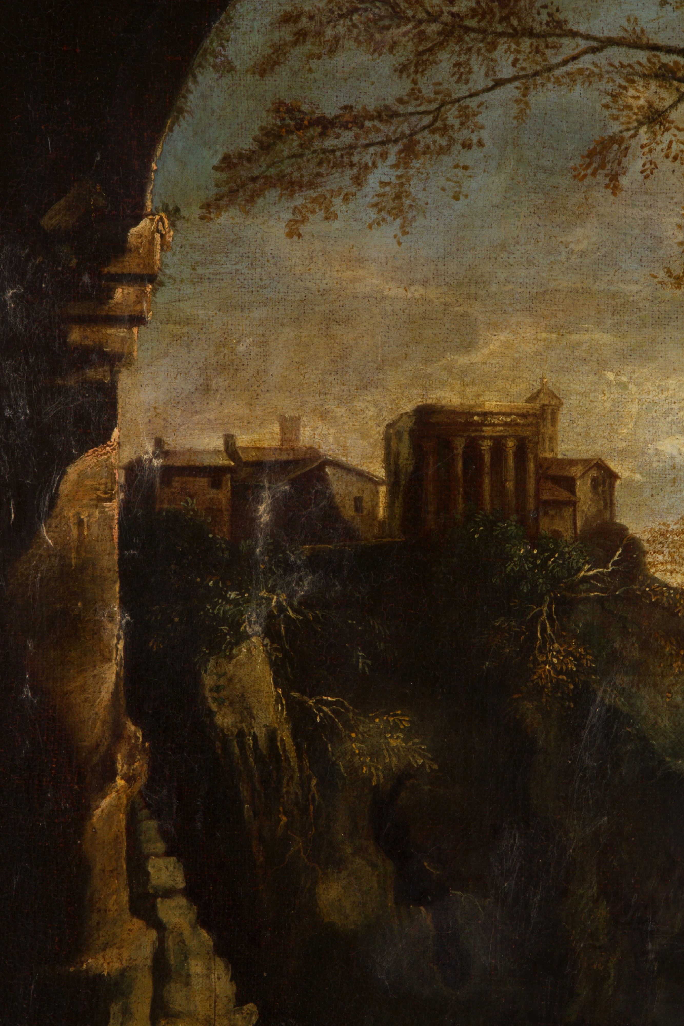 Dipinto "paesaggio con Venere e Vulcano"