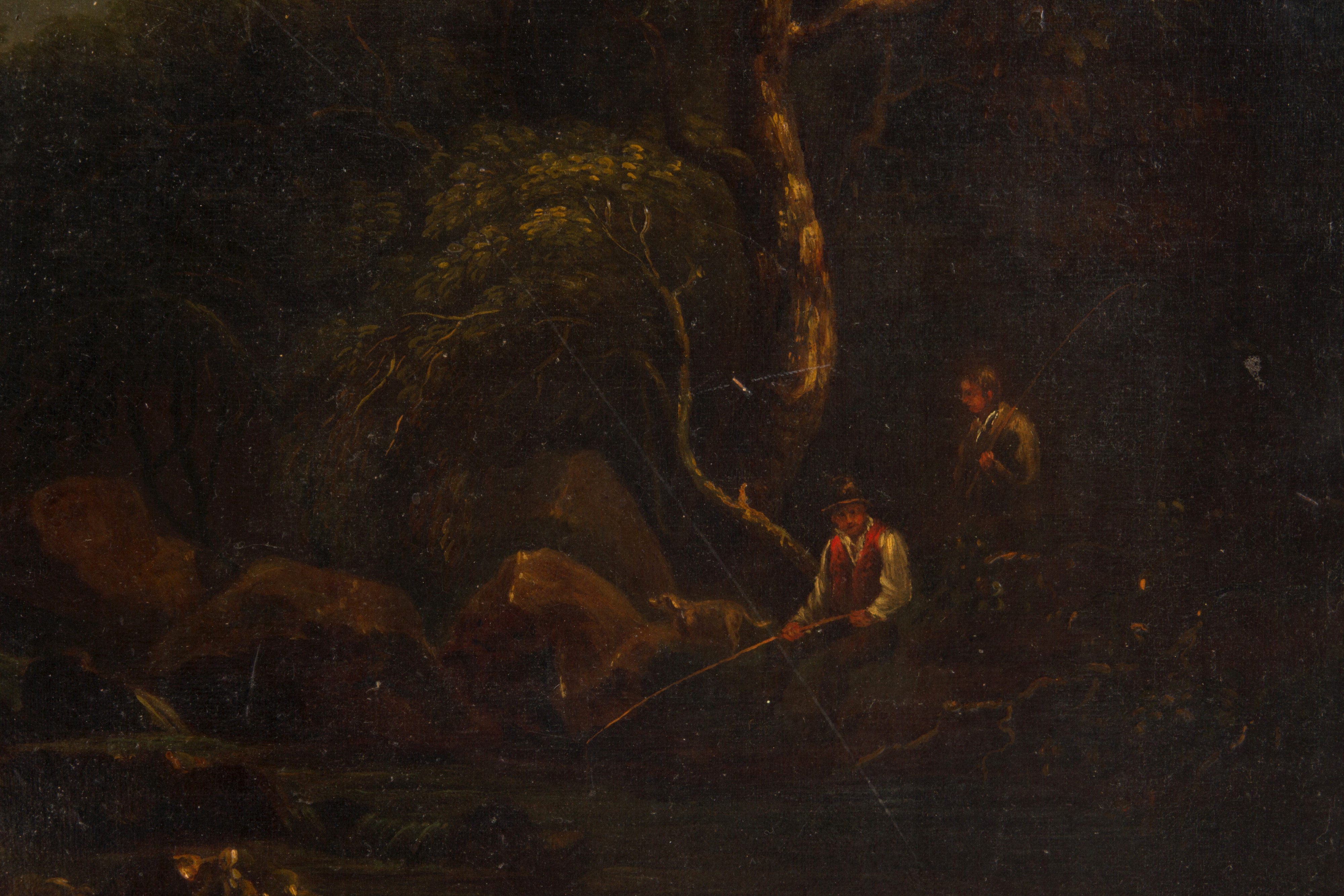 Dipinto "paesaggio con Figure"