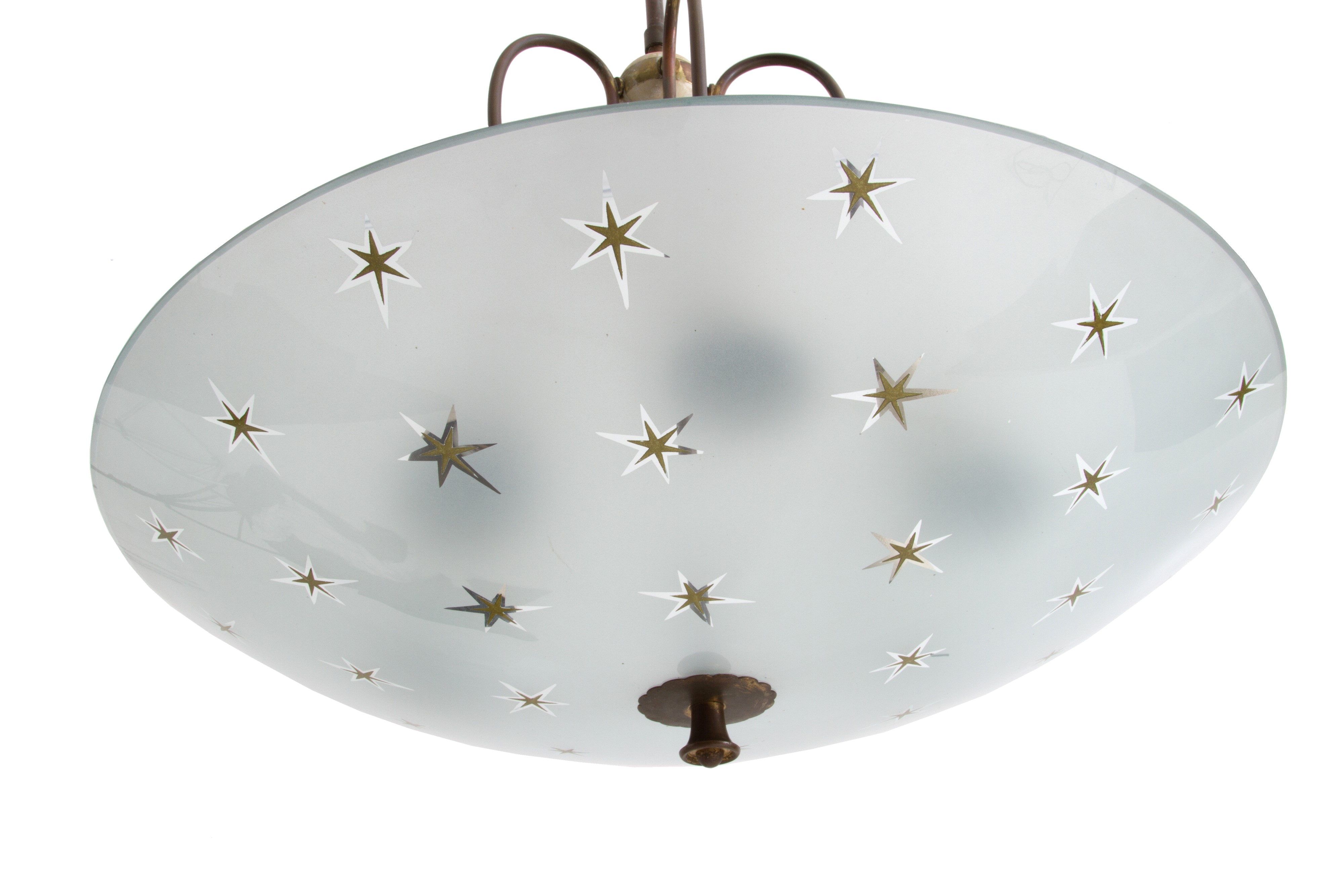 Lampadario con Vetro con Stelline
