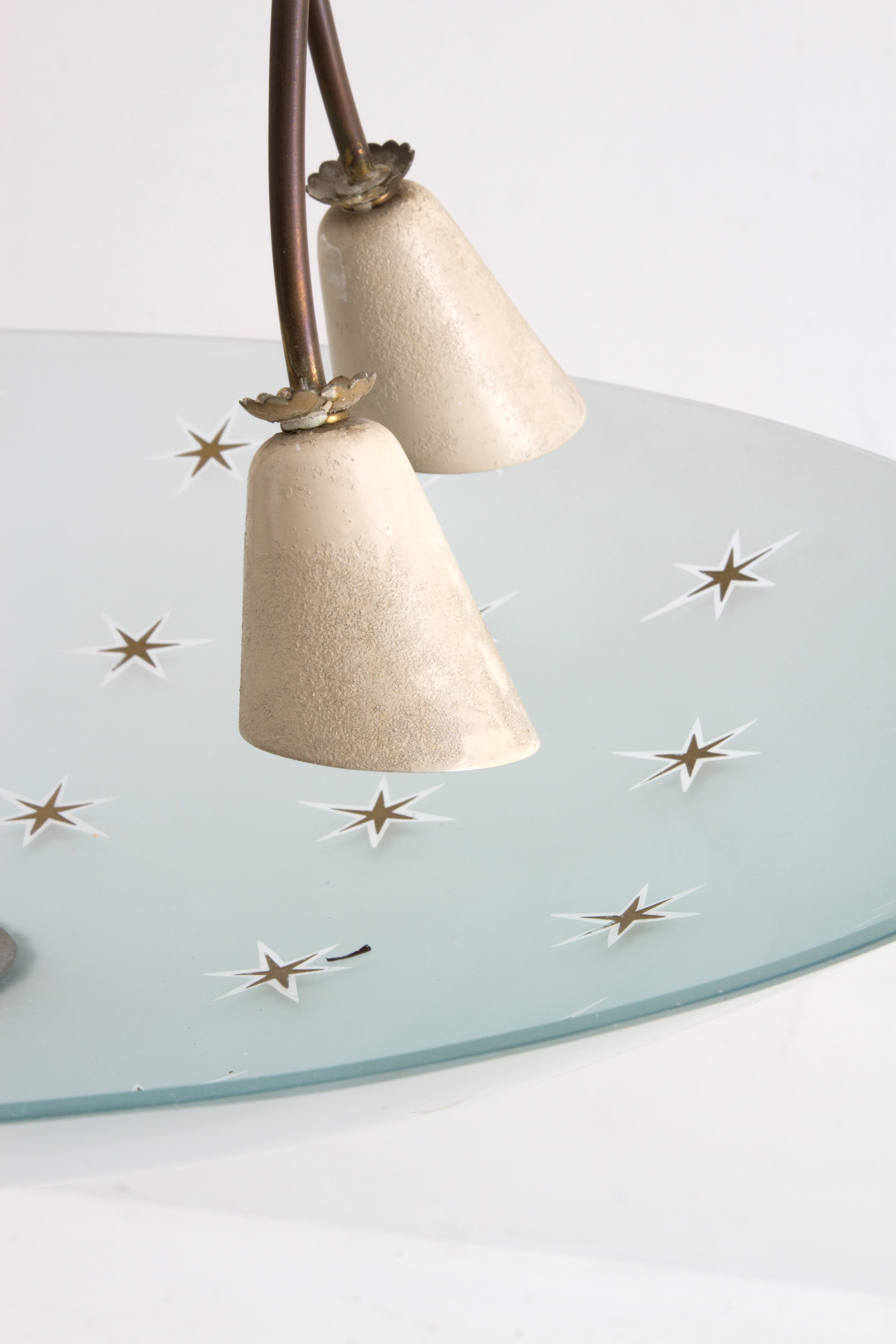 Lampadario con Vetro con Stelline