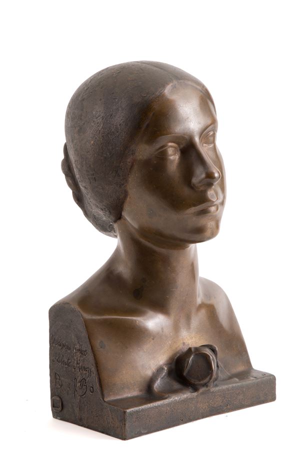 ROMOLO DEL BO - Sculpture 'BUST OF A WOMAN'