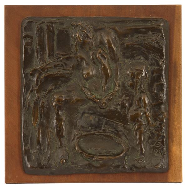 LIBERO ANDREOTTI - "LA TOILETTE" bronze tile