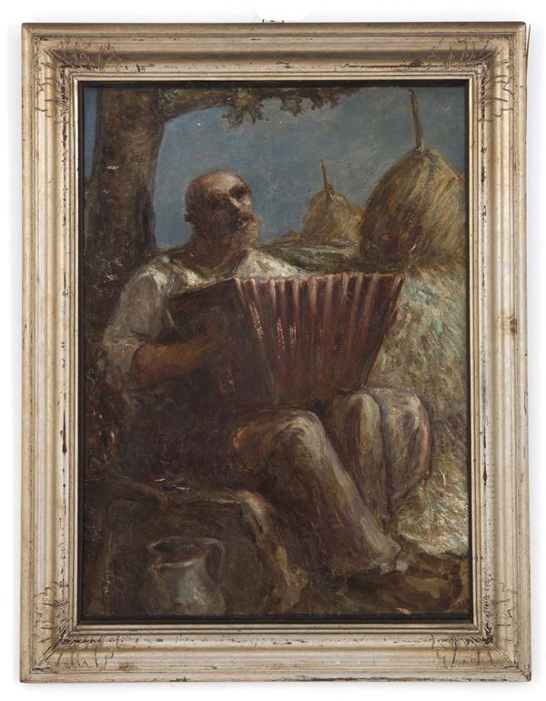 FILIBERTO MINOZZI - Painting "ACCORDION PLAYER"