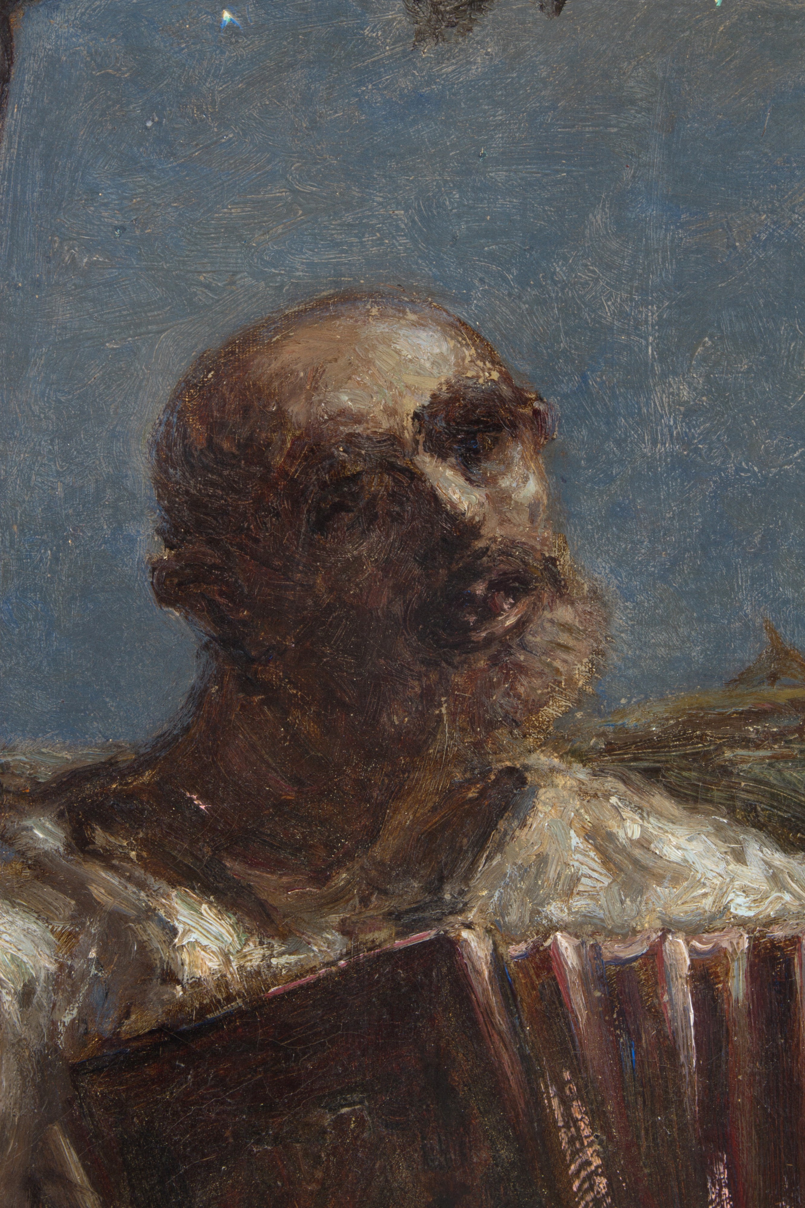 Filiberto Minozzi - Dipinto "suonatore di Fisarmonica"