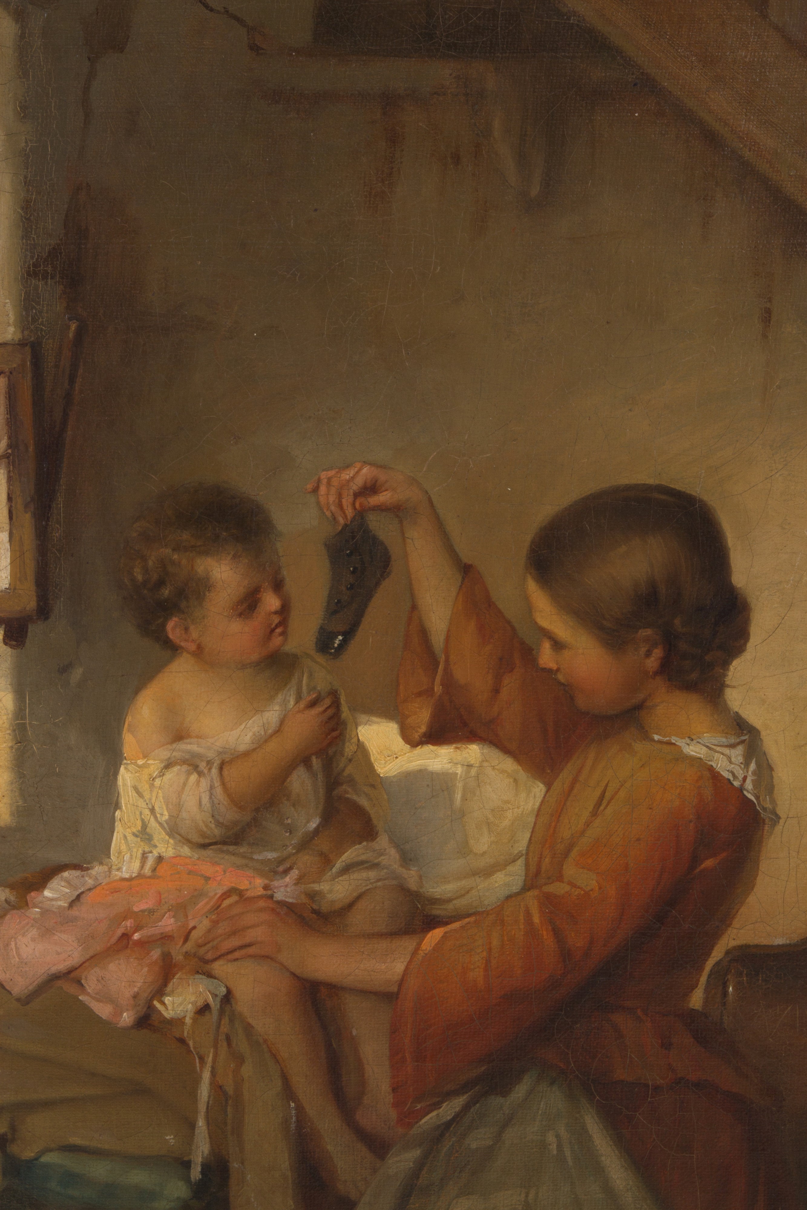 Dipinto "interno con Bambine"