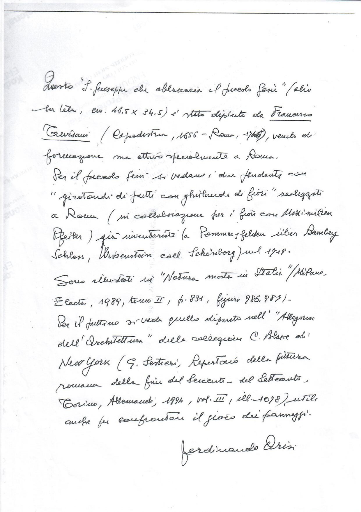 Dipinto "SAN GIUSEPPE CHE ABBRACCIA IL PICCOLO GESU' "