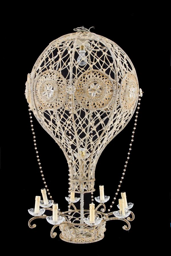 Hot air balloon chandelier