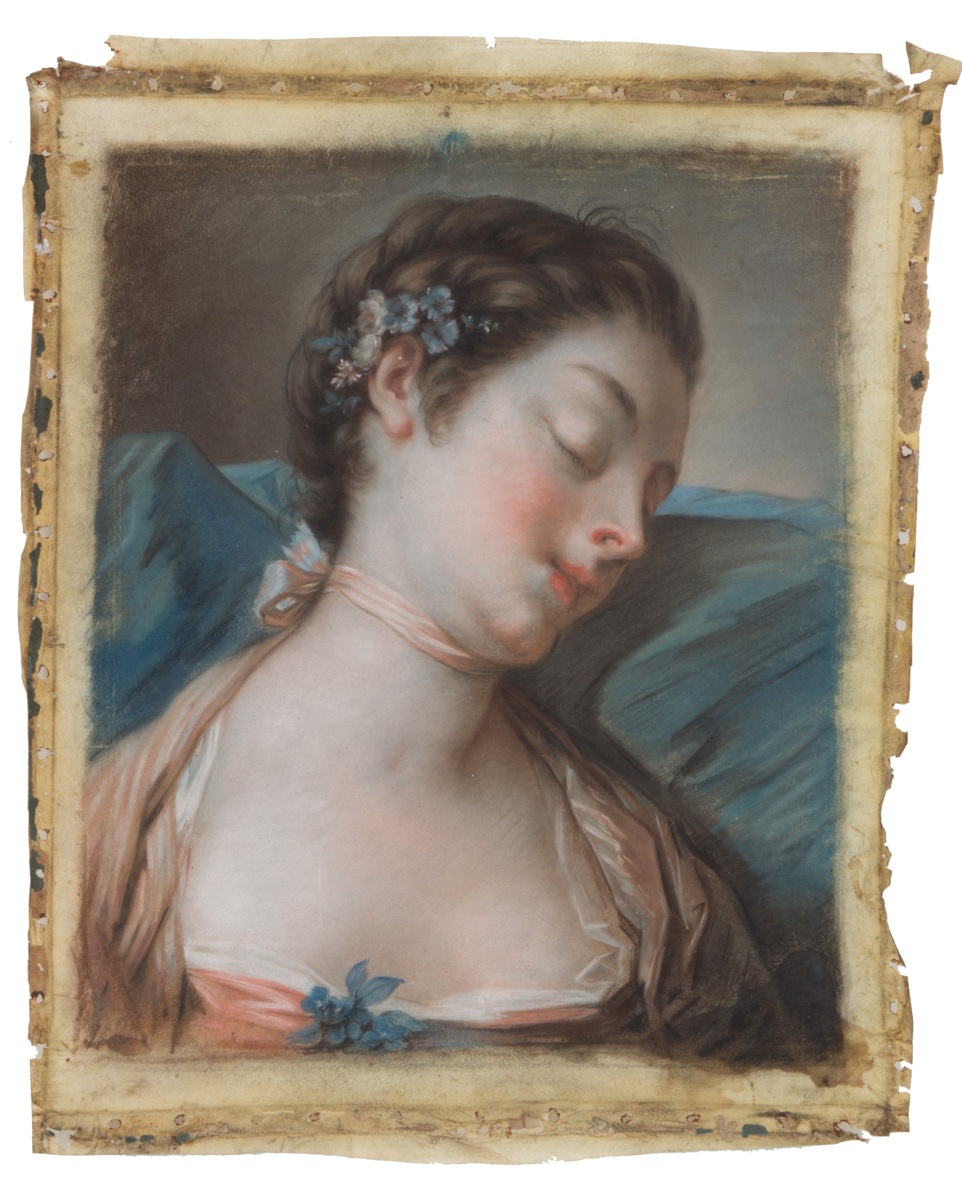 Coppia di pastelli "RITRATTI DI FANCIULLE"