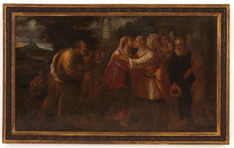 Dipinto "visitazione di Maria a Santa Elisabetta"