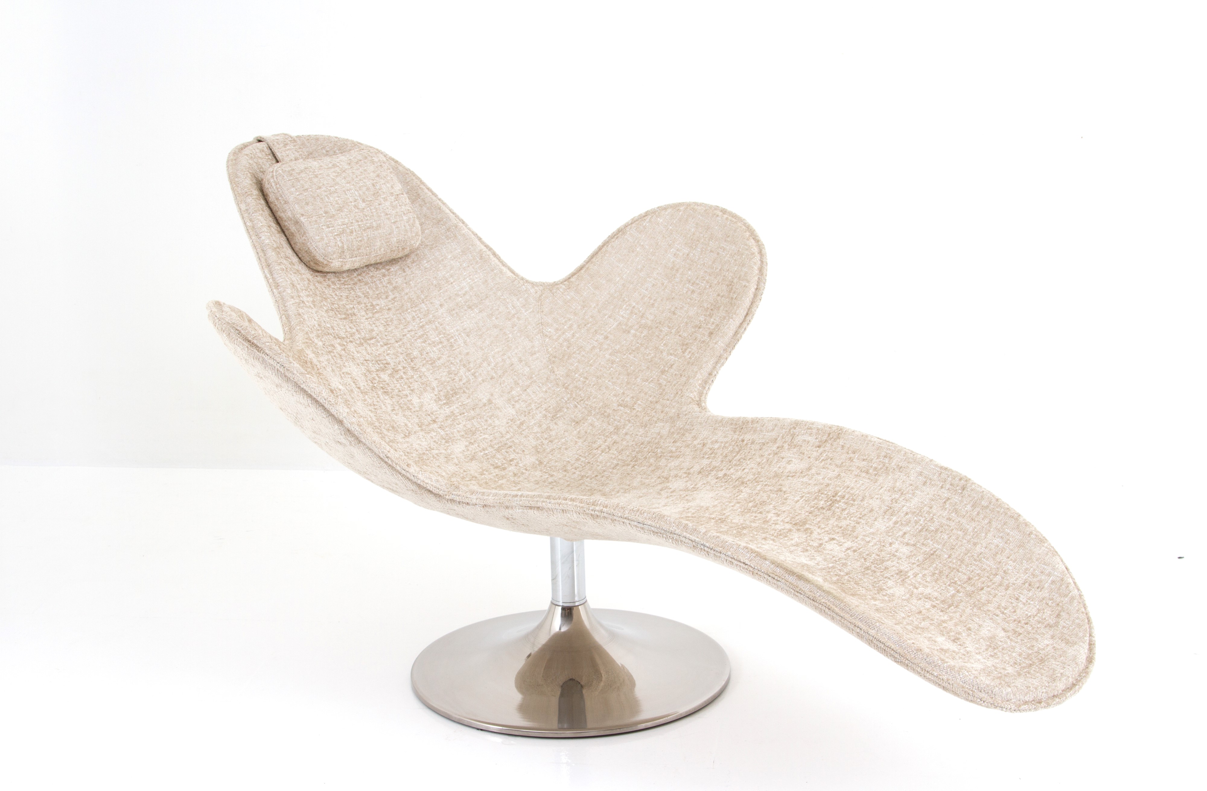 Monica Graffeo - Chaise Longue Lazy Mary in Tessuto Beige per Disguincio
