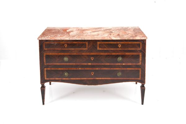 Dresser with pink marble top