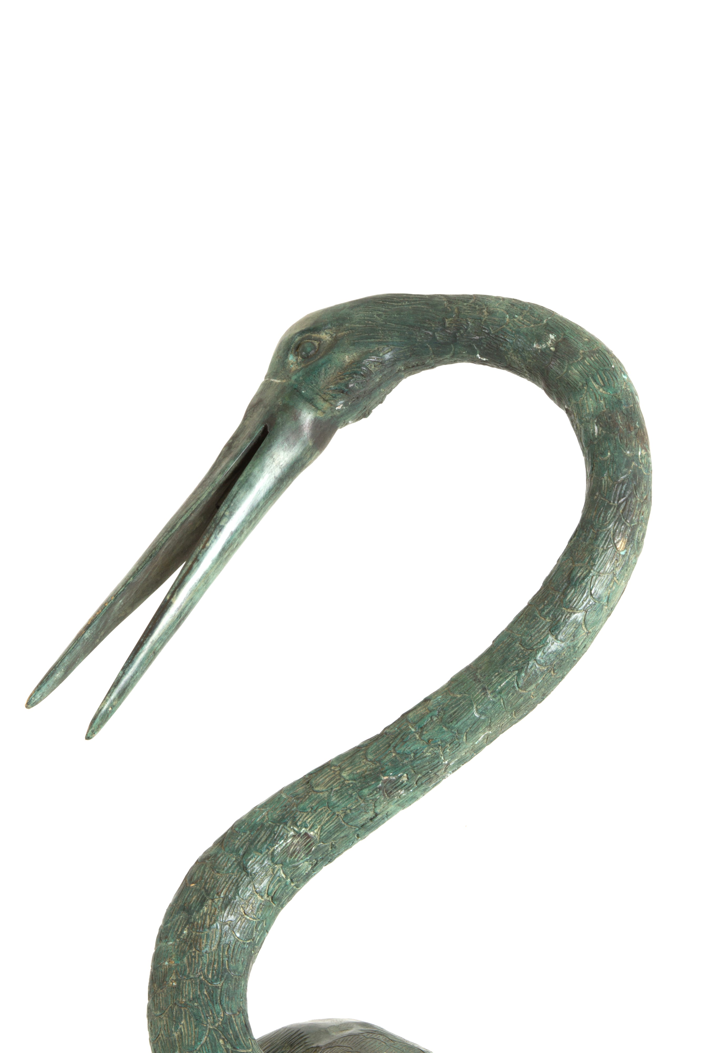 Coppia di sculture da fontana in bronzo "AIRONI"