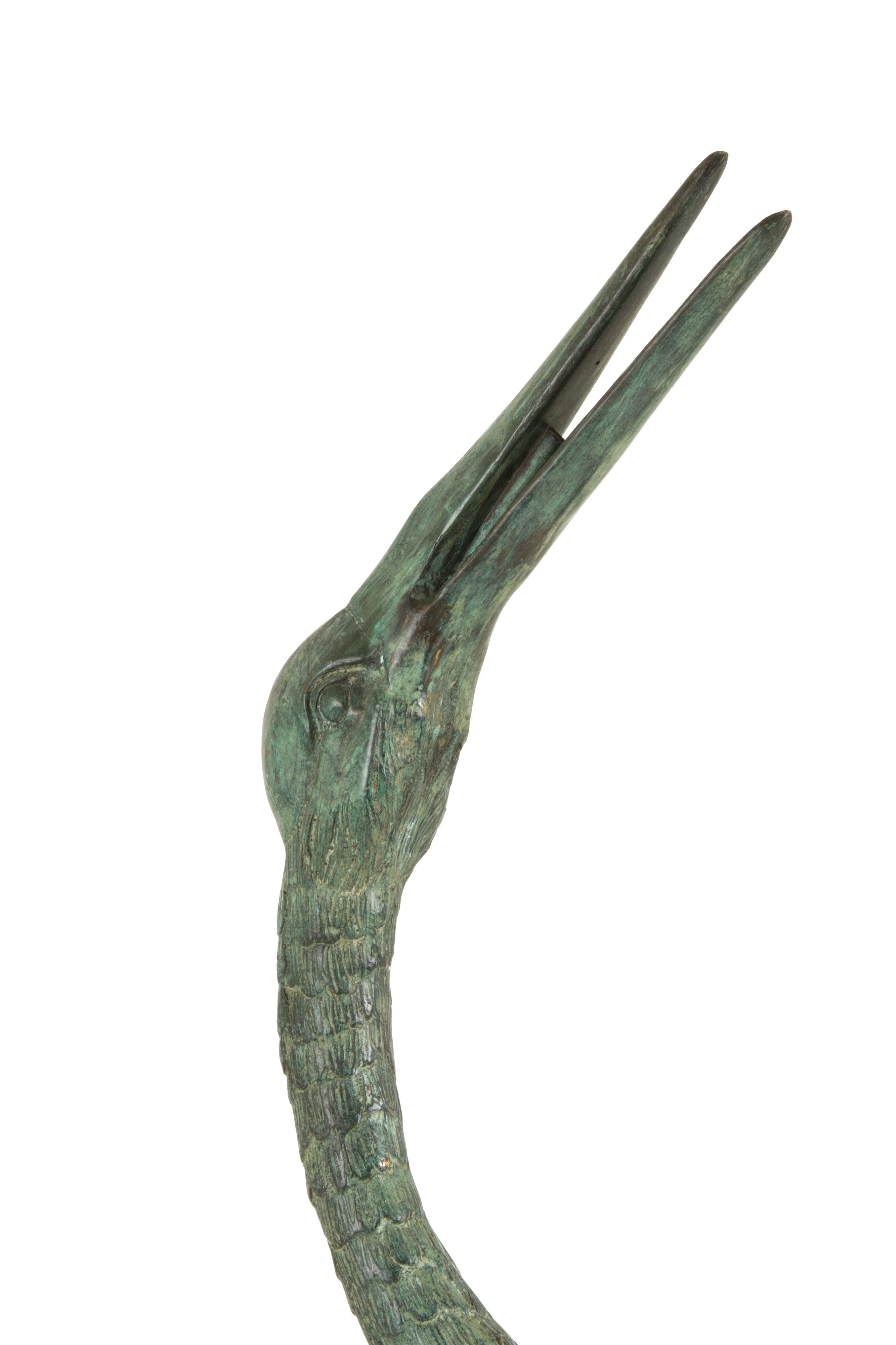 Coppia di sculture da fontana in bronzo "AIRONI"