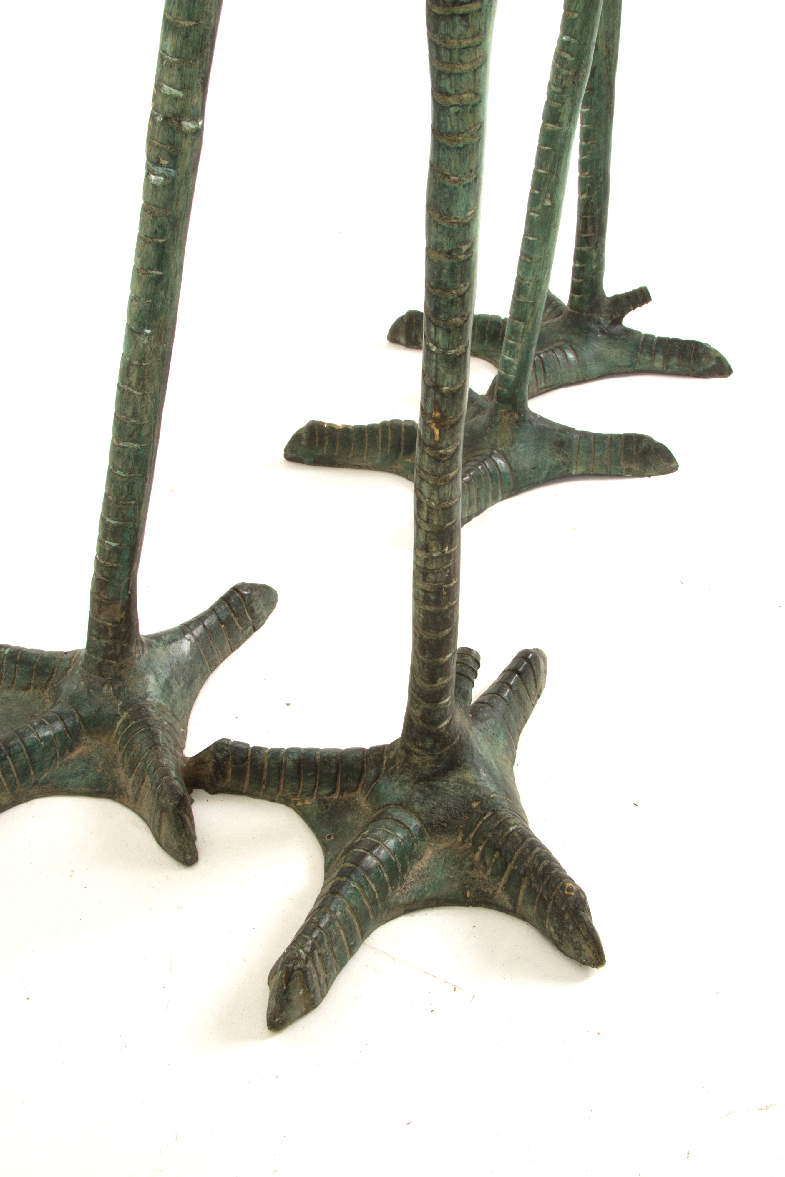 Coppia di sculture da fontana in bronzo "AIRONI"