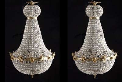 Coppia di Lampadari a Mongolfiera