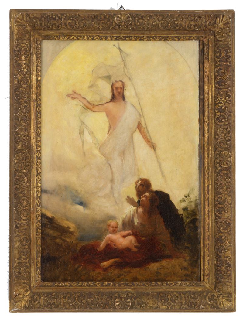 Giovanni Carnovali il Piccio - Dipinto "resurrezione e Sacra Famiglia"