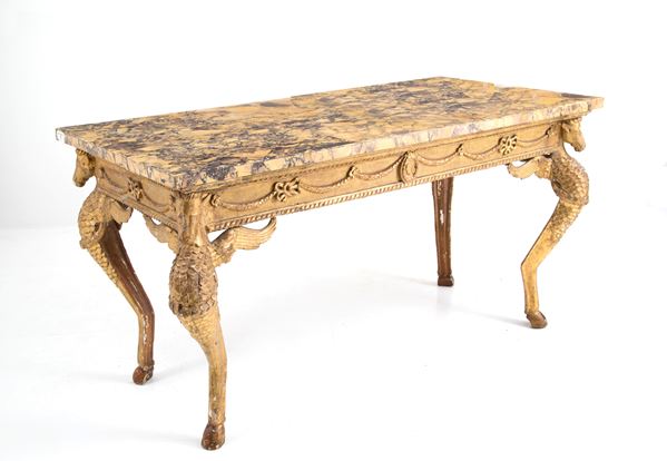 Center table with marble top