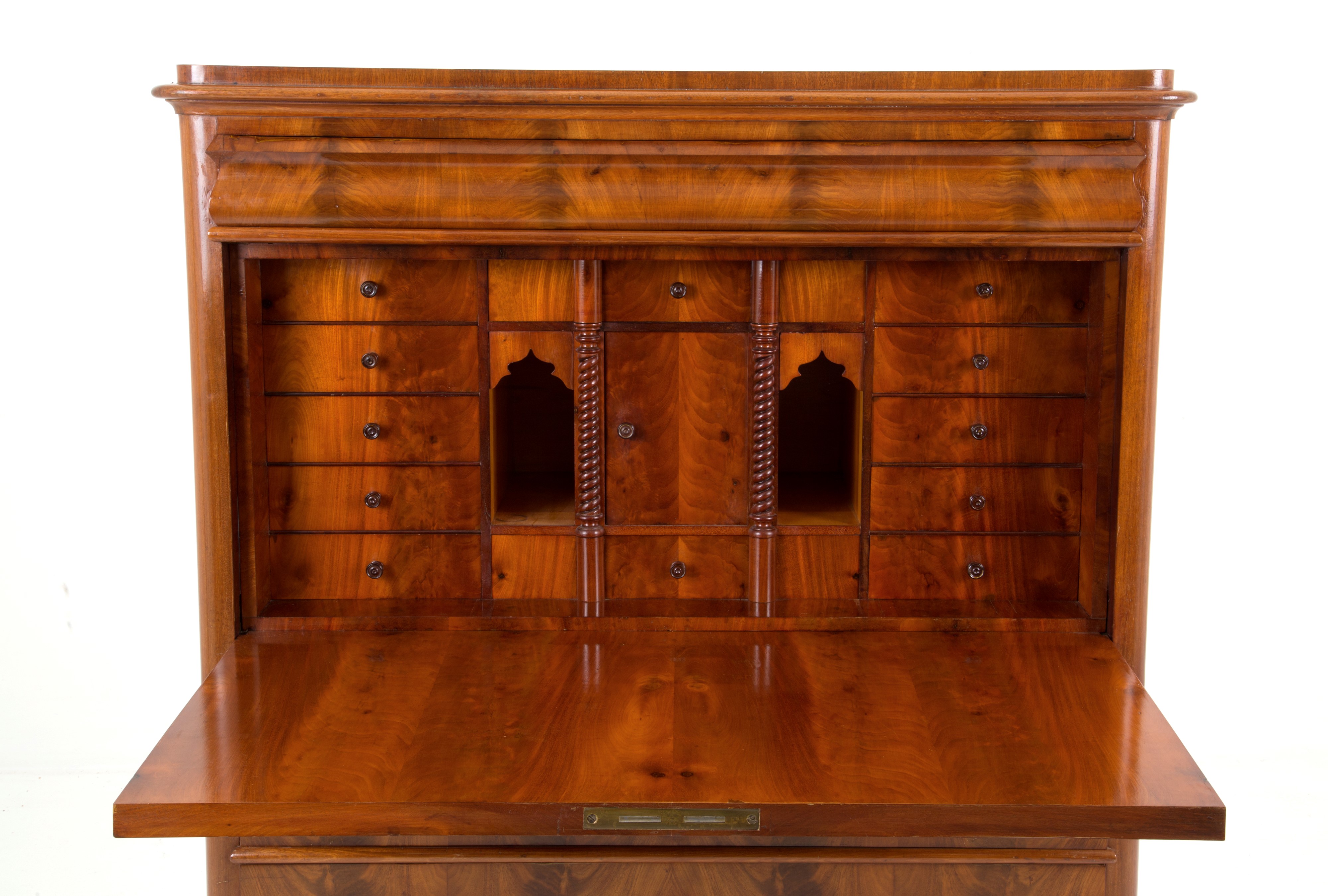 Secretaire in Piuma di Mogano