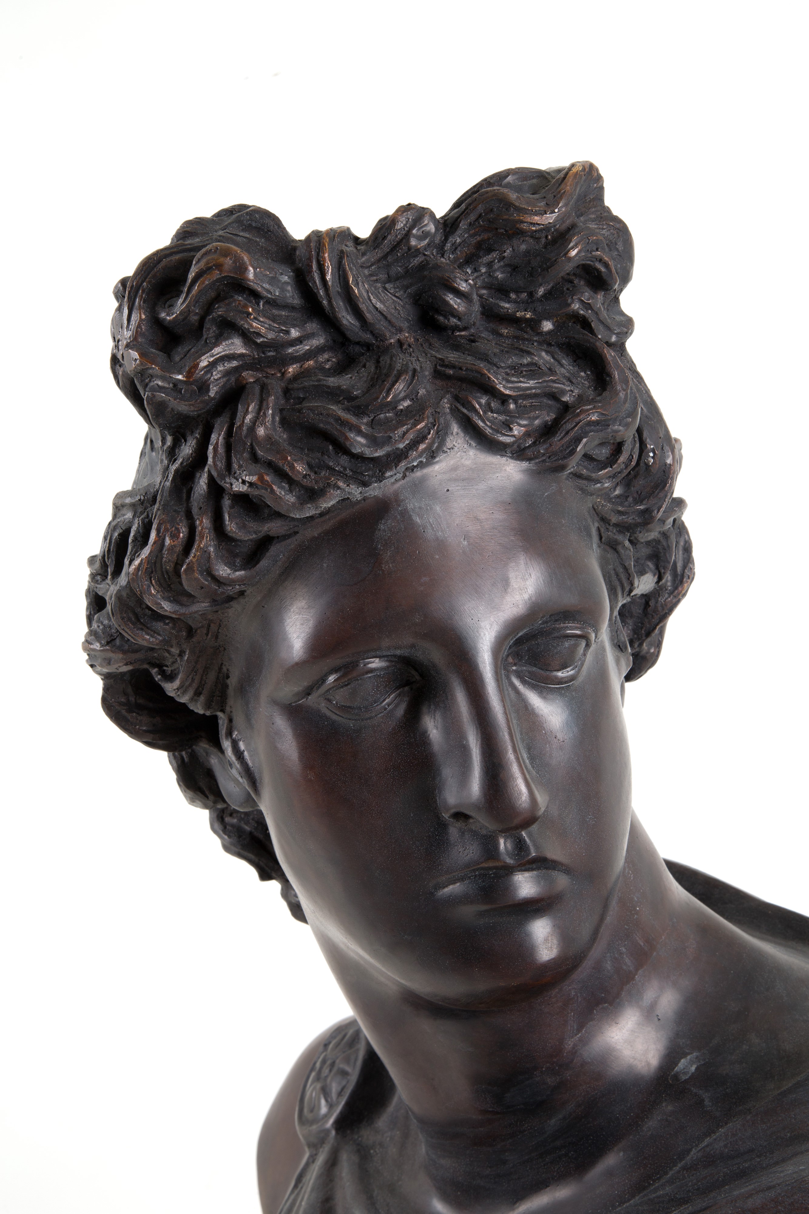 Scultura in Bronzo "busto Dell'apollo del Belvedere"