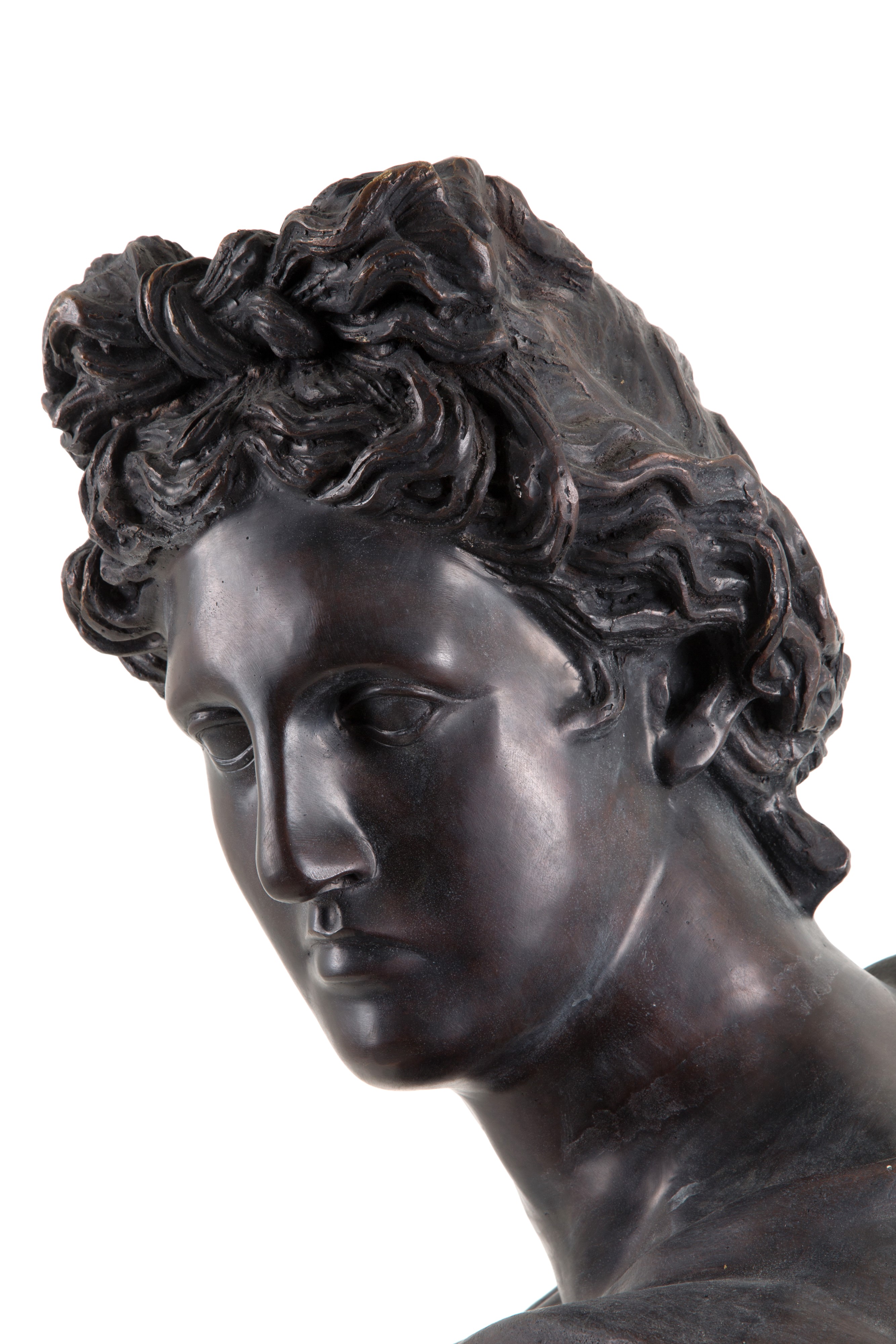Scultura in Bronzo "busto Dell'apollo del Belvedere"