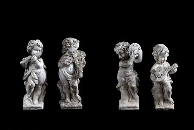 Quattro Sculture "putti Musicanti"