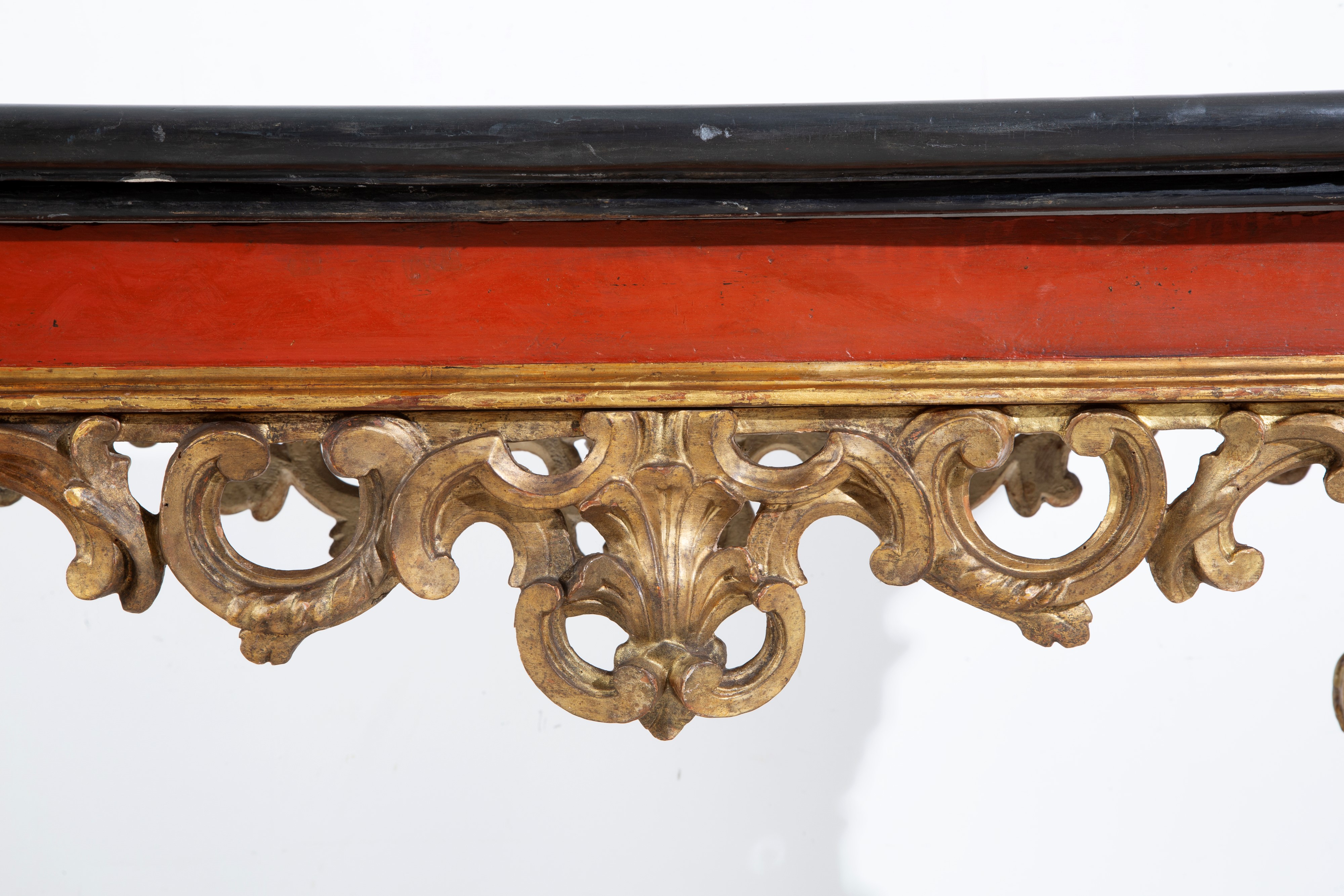 Tavolo da Parata con Piano in Ardesia e Scagliola