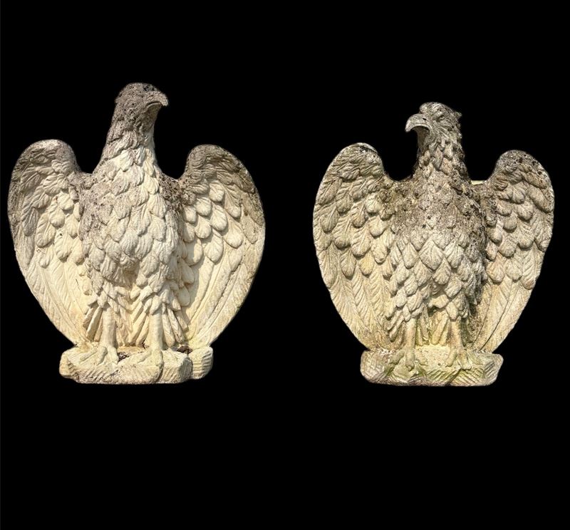Coppia di Sculture "aquile"