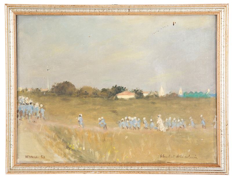Renato Vernizzi - Dipinto "i Bambini della Colonia"