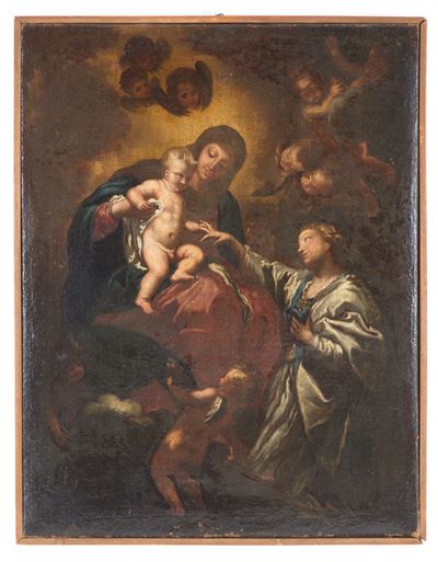Dipinto "matrimonio Mistico di Santa Caterina"