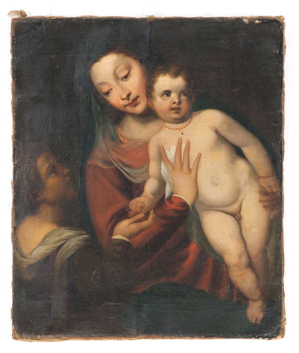 Dipinto "MADONNA CON BAMBINO"