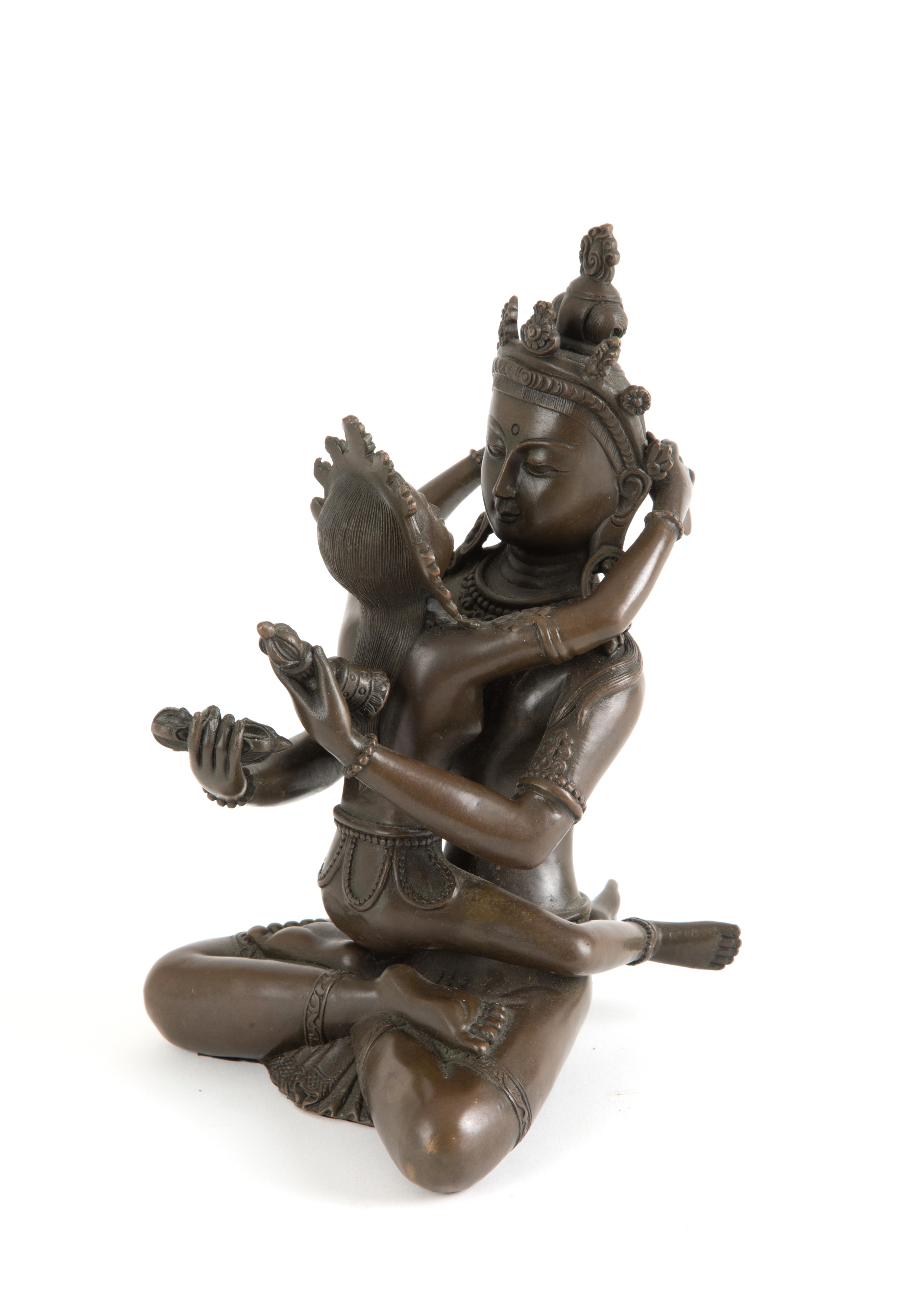 Scultura in bronzo "VAJRASATTVA YAB-YUM". Tibet