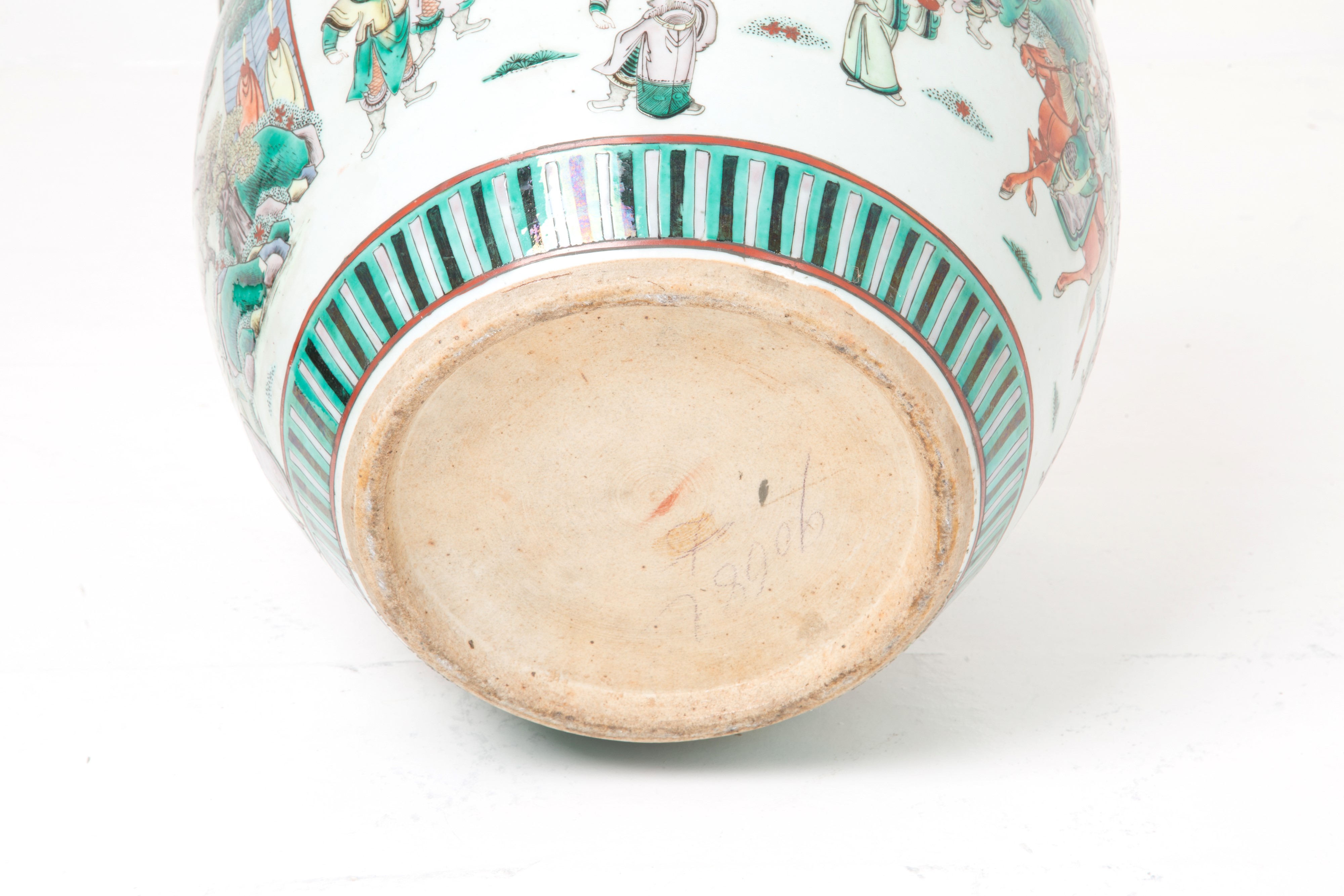 Cachepot in porcellana Famiglia Verde