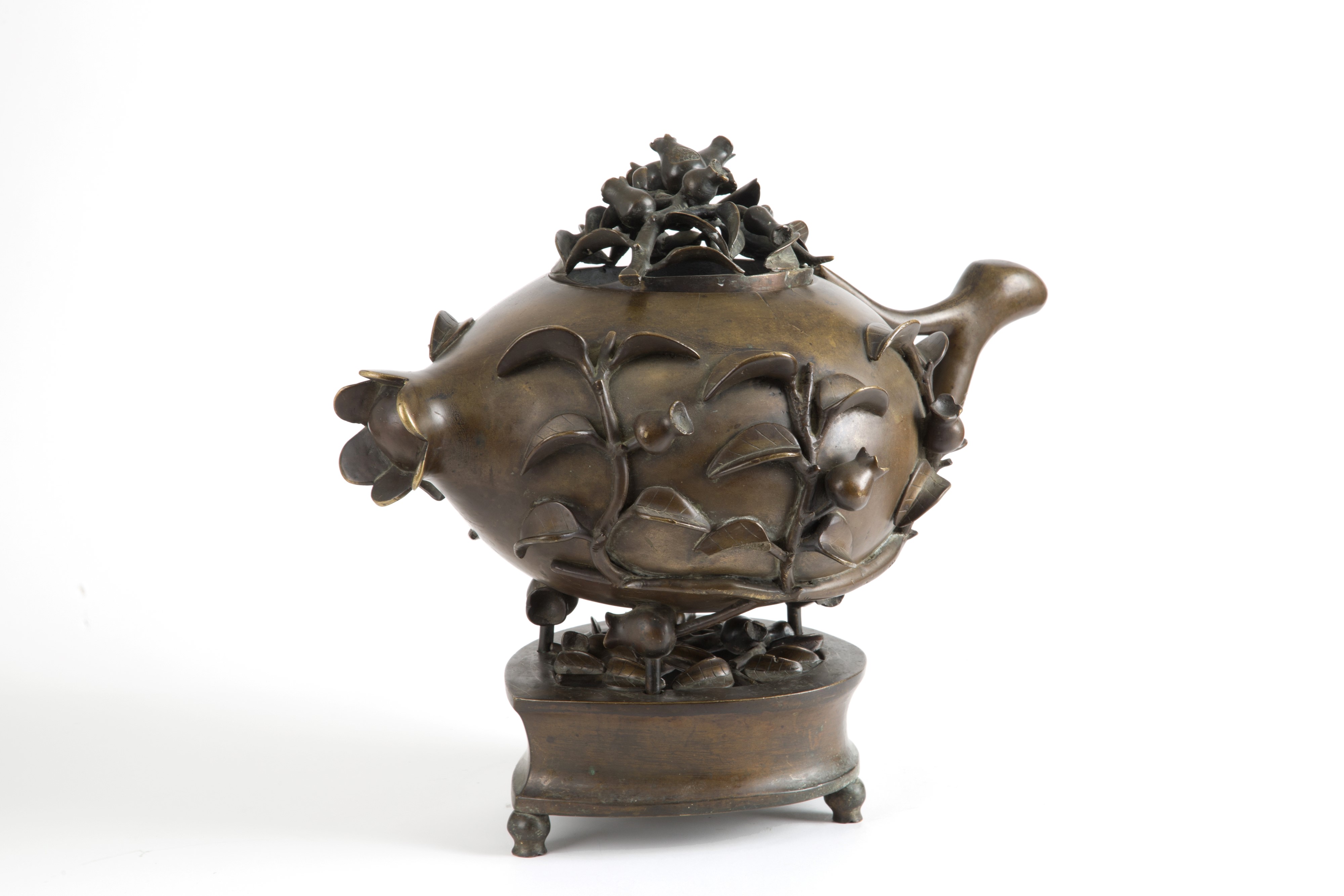 Importante bruciaprofumi in bronzo