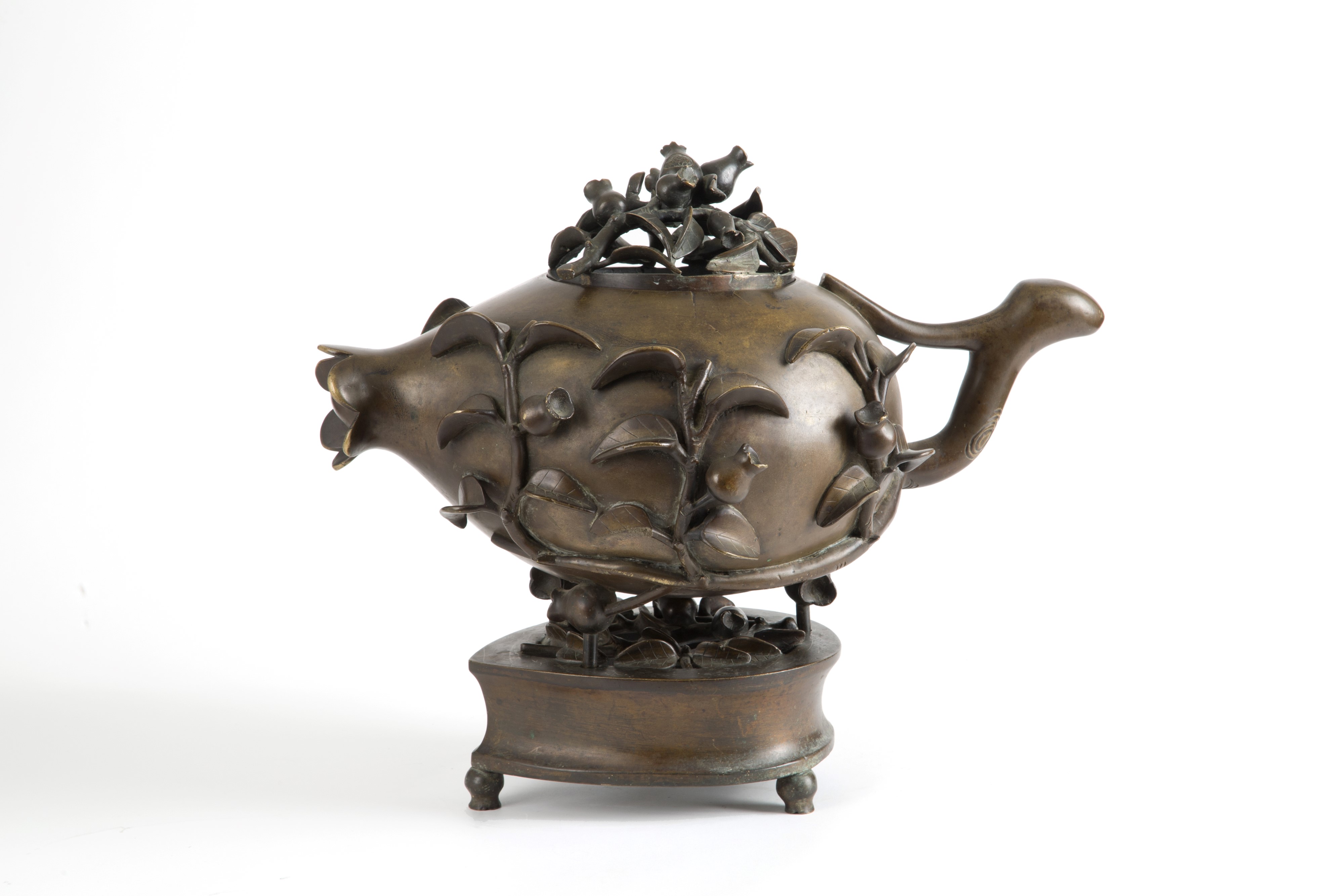 Importante bruciaprofumi in bronzo