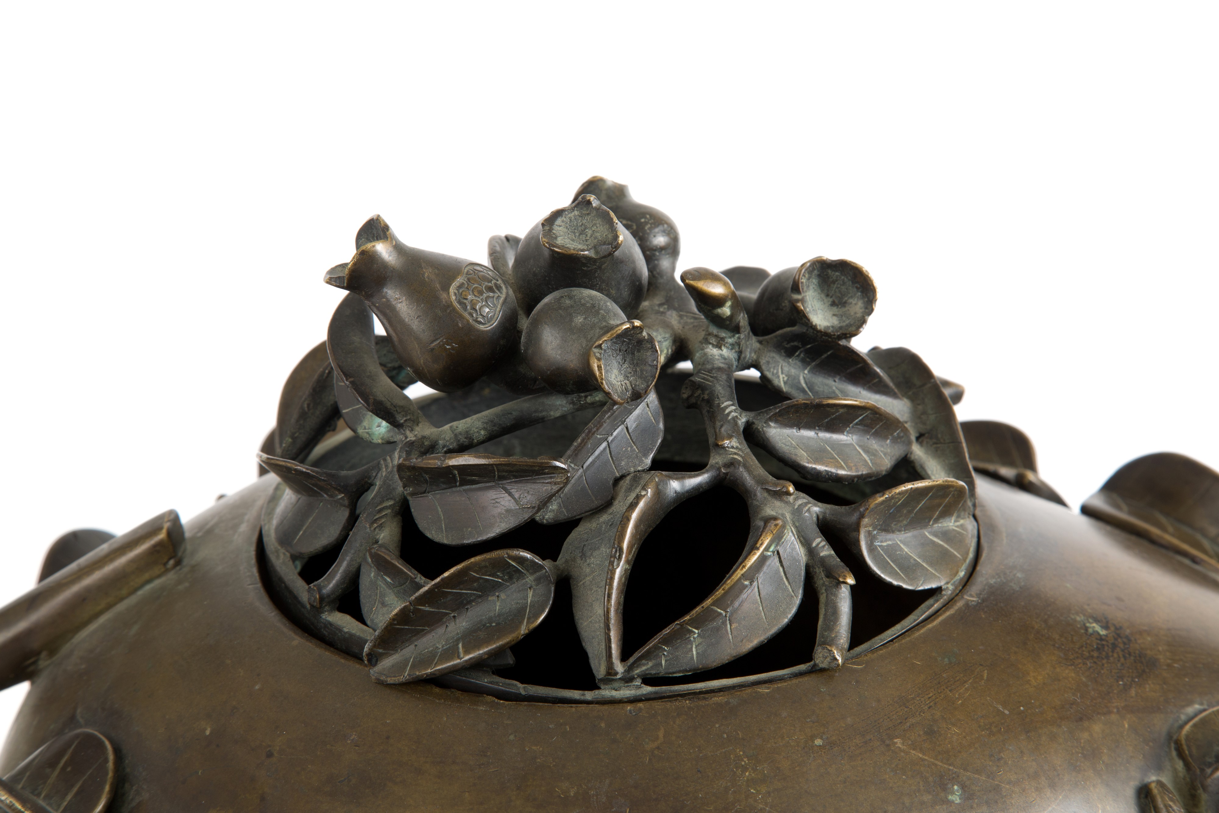 Importante bruciaprofumi in bronzo