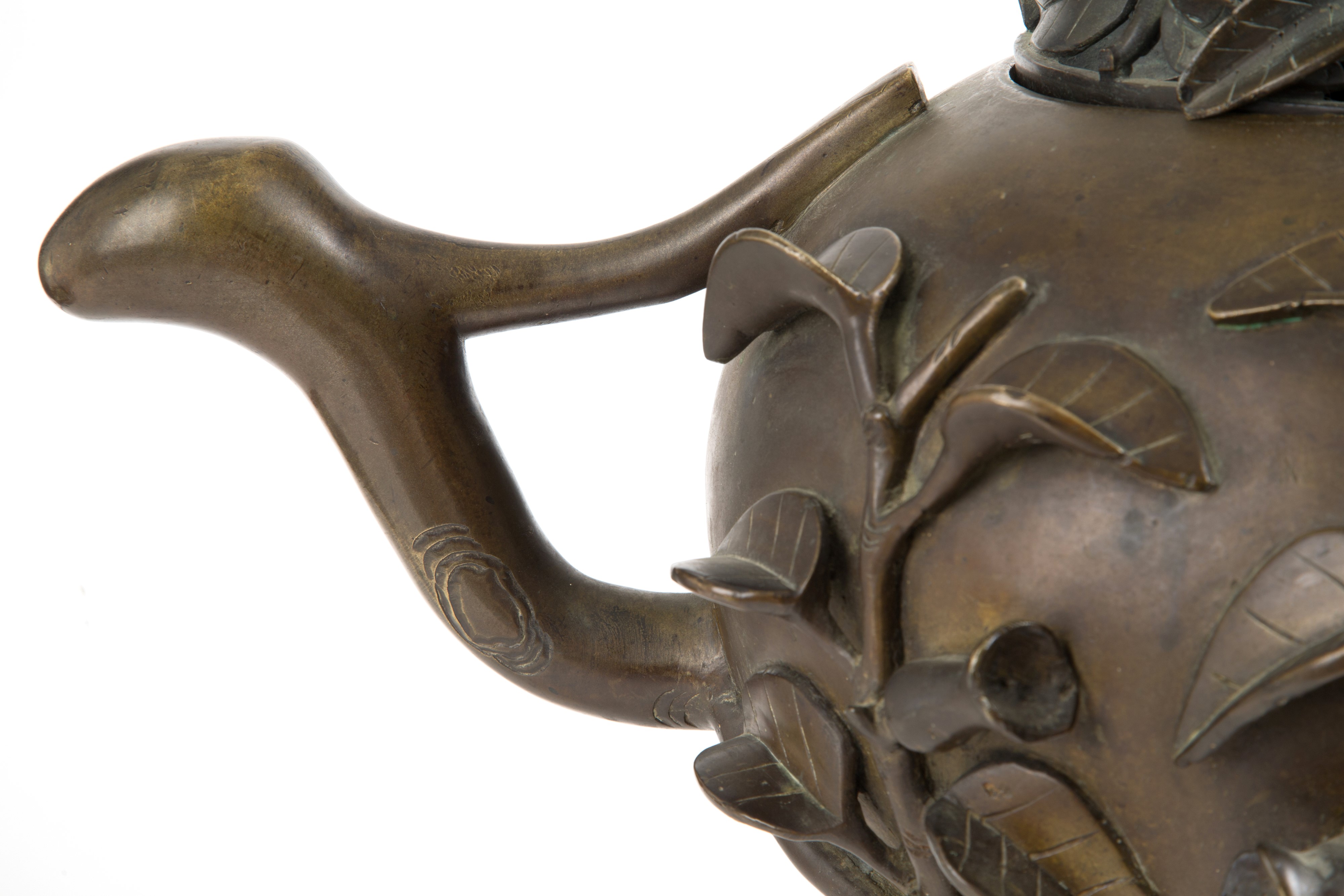 Importante bruciaprofumi in bronzo