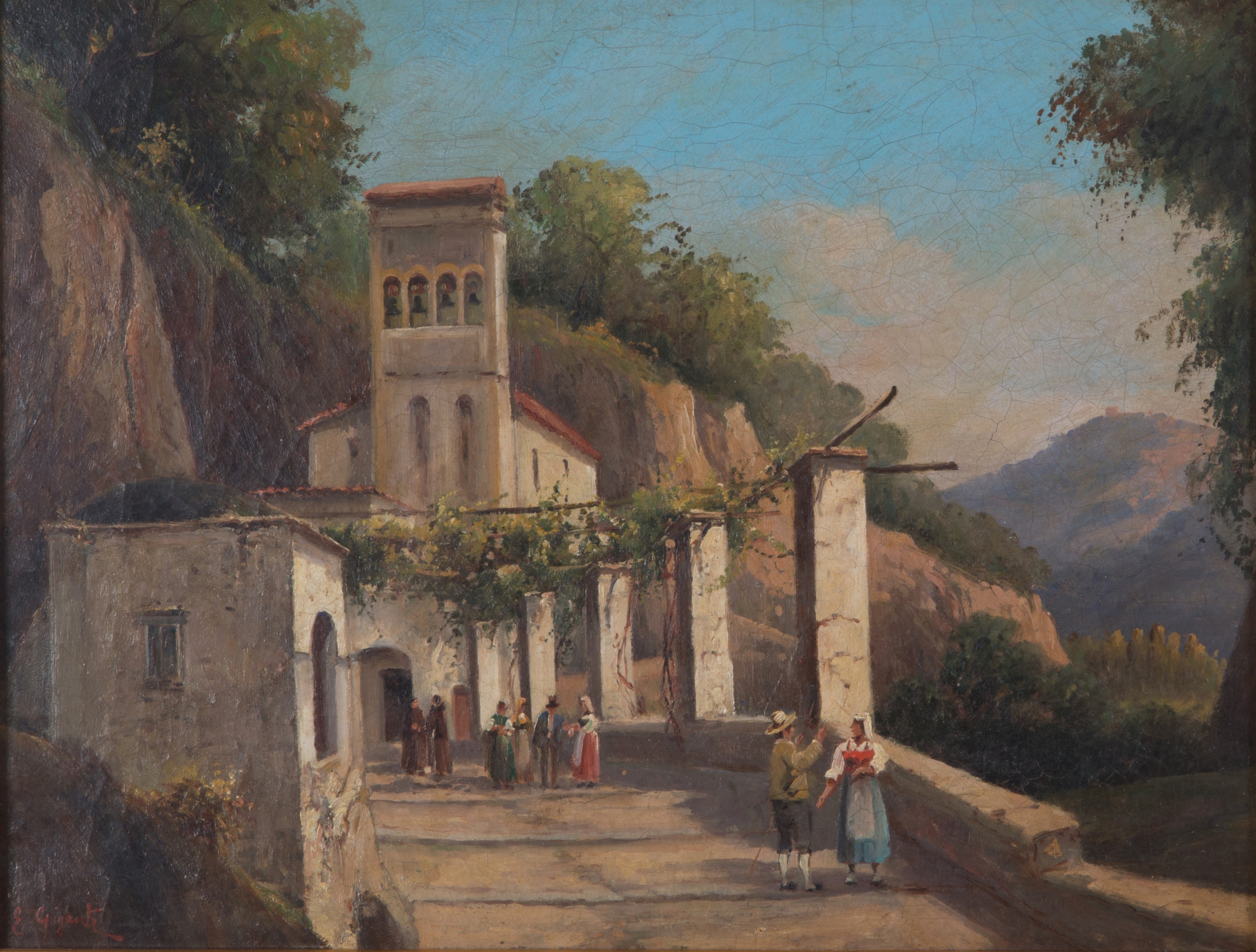 Ercole Gigante - Dipinto "eremo dai Camaldoli"