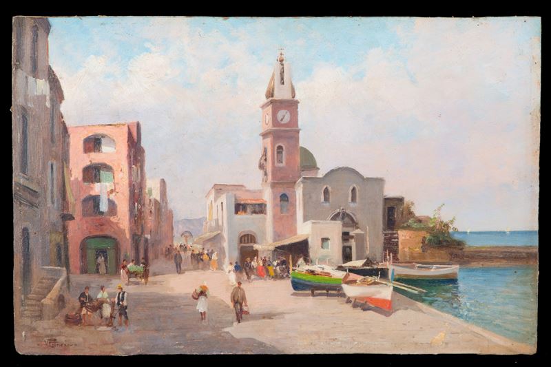 Vincenzo Canino - Dipinto "chiesa in Riva al Mare"