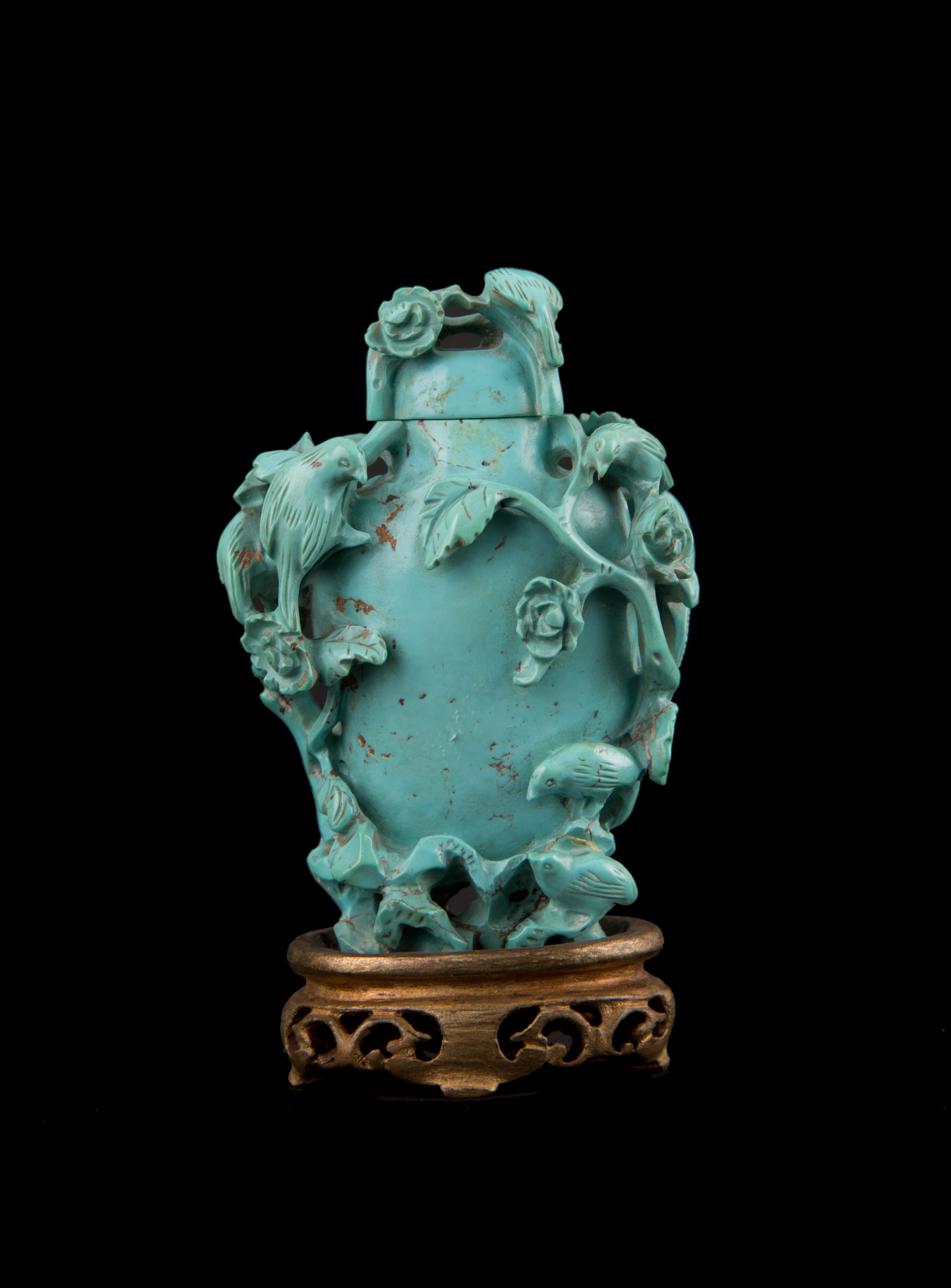 Snuff bottle in turchese