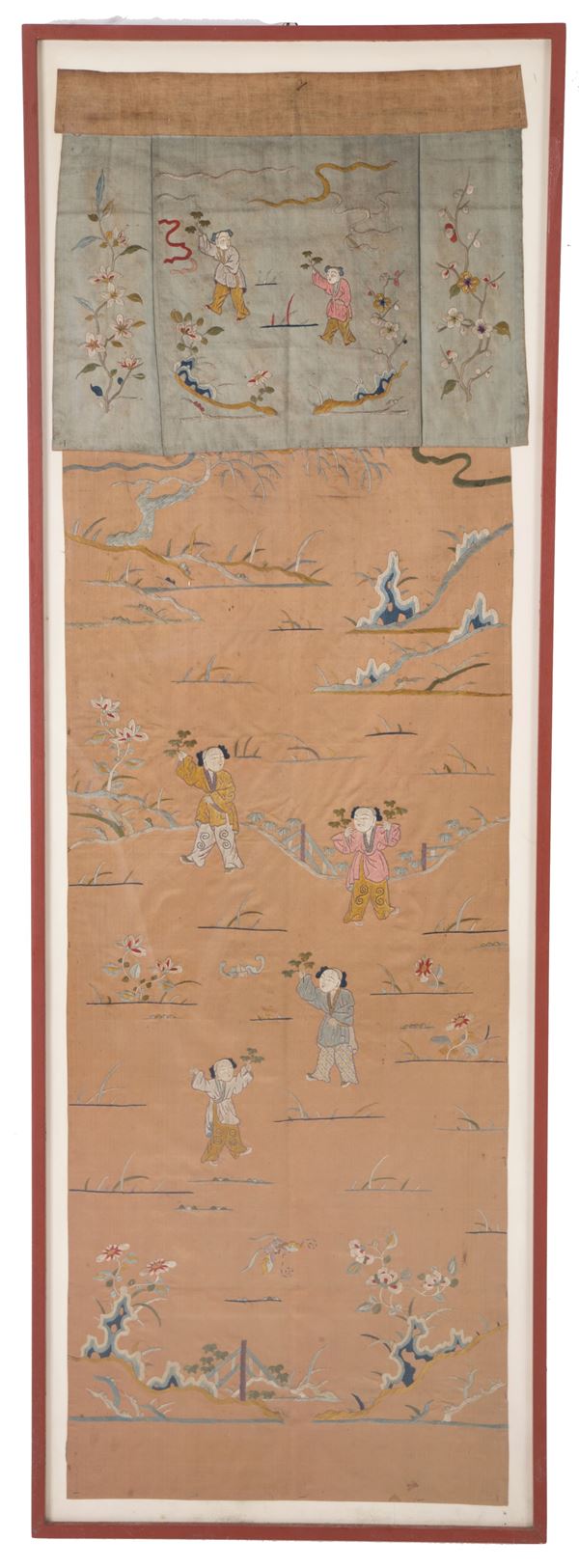 "ORIENTAL CHILDREN" silk strip