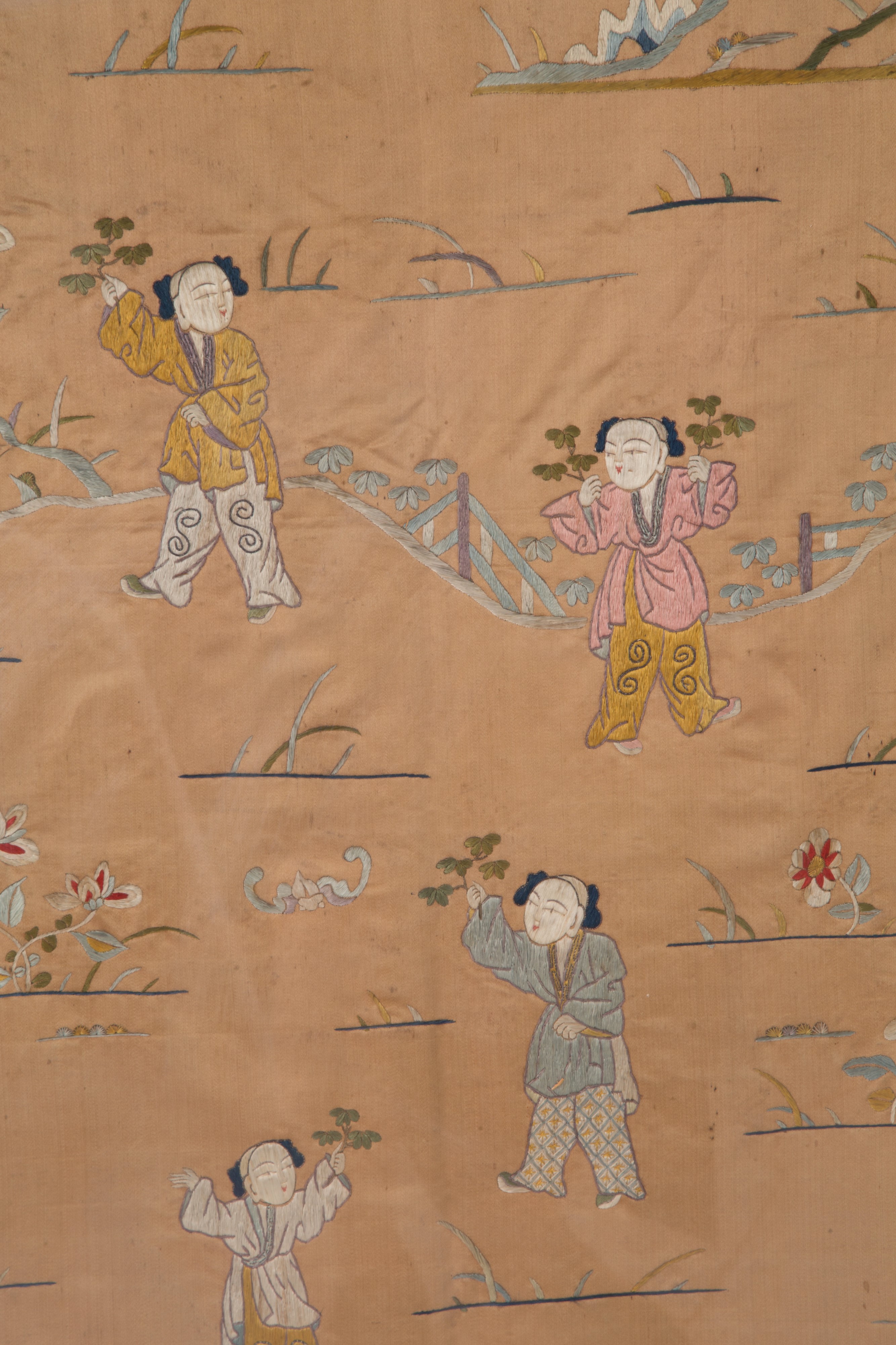 Striscia in seta "BAMBINI ORIENTALI"