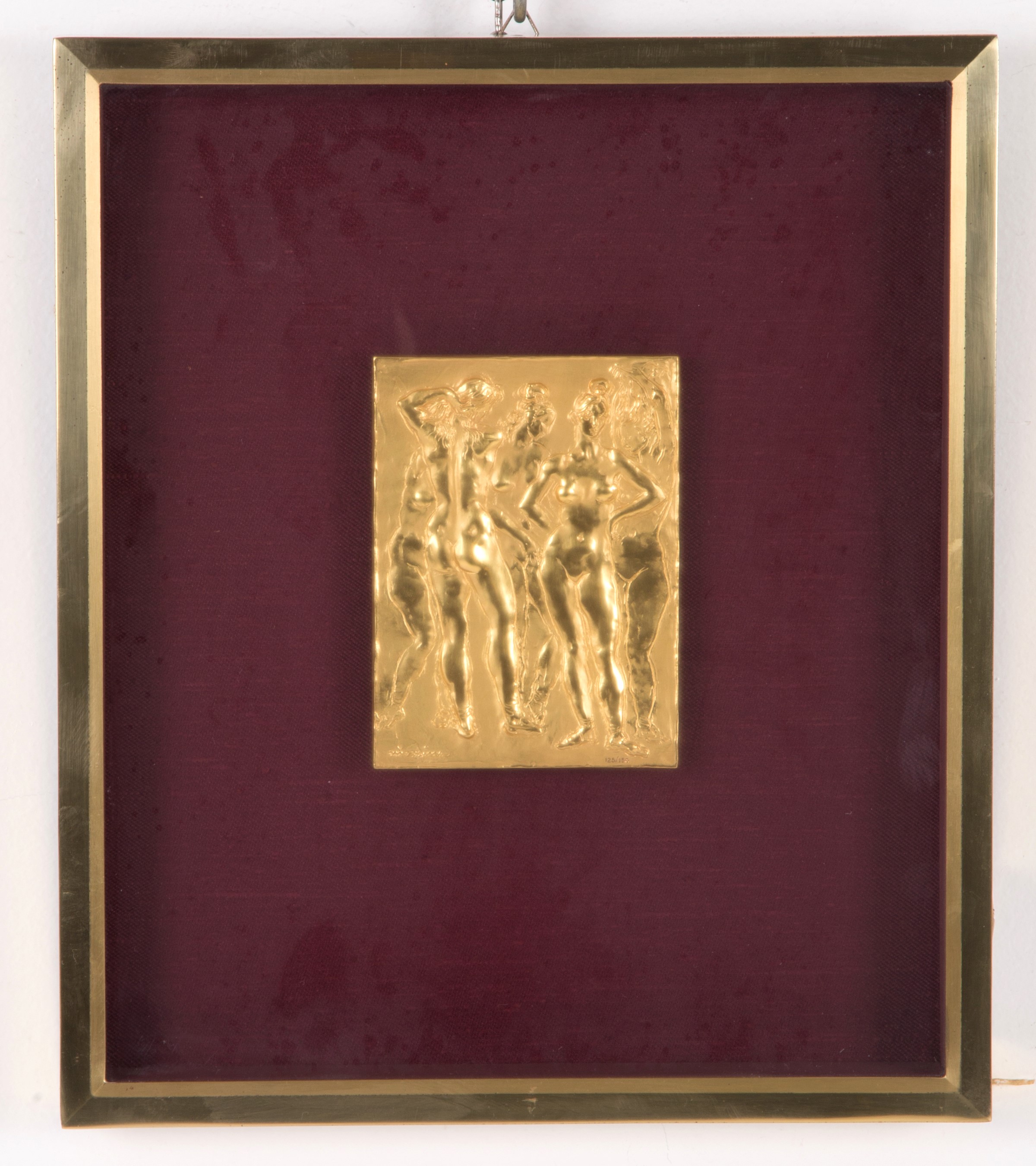 Francesco Messina - Due Placche in Bronzo Dorato "adamo ed Eva" e "studi di Nudo"