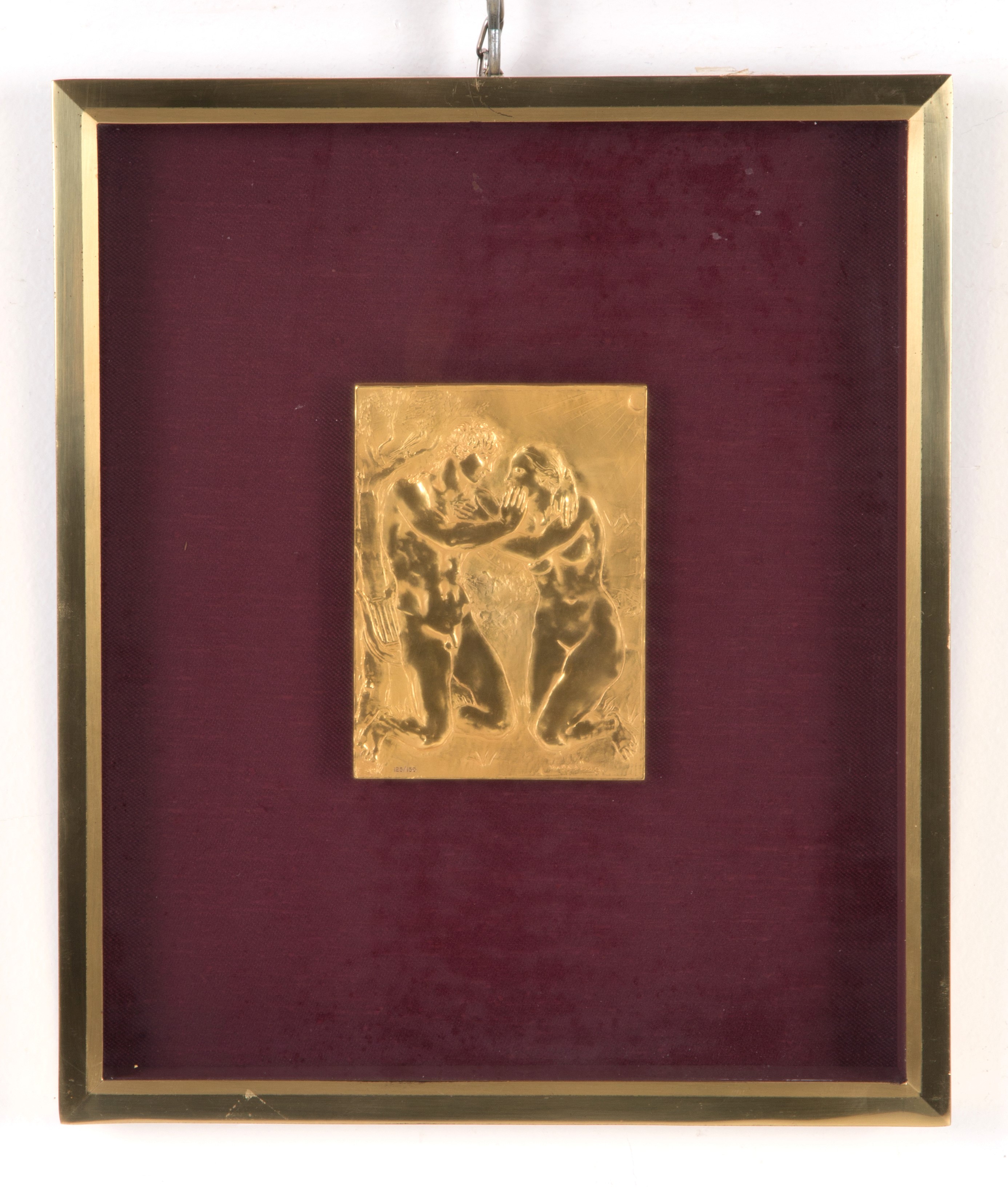 Francesco Messina - Due Placche in Bronzo Dorato "adamo ed Eva" e "studi di Nudo"