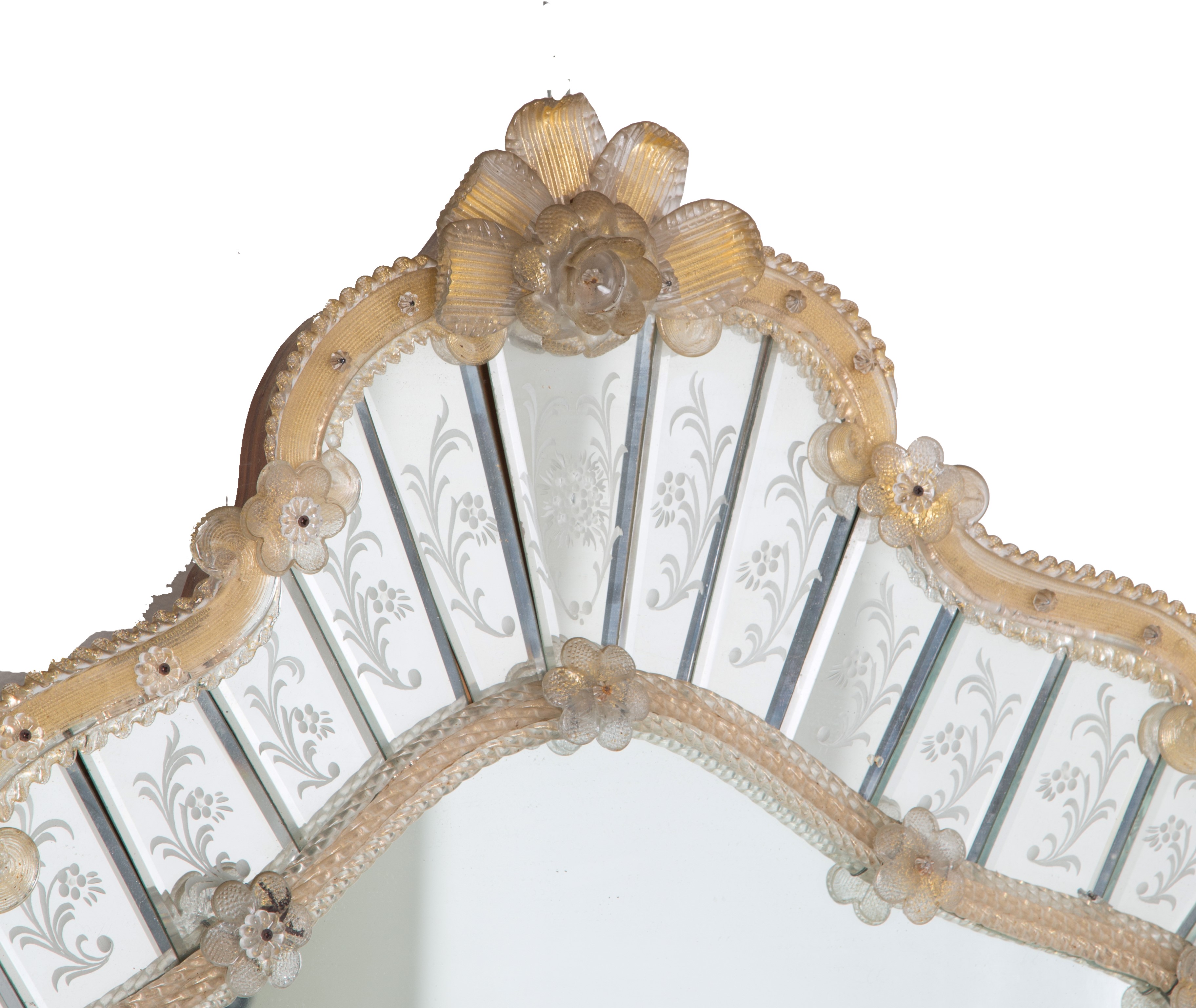 Specchiera Rivestita in Vetro di Murano