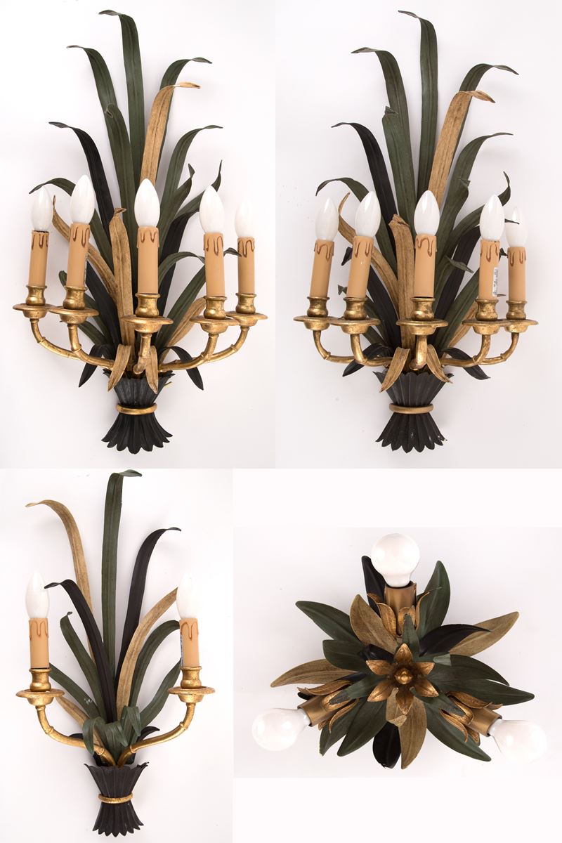 Set di Tre Applique e una Plafoniera