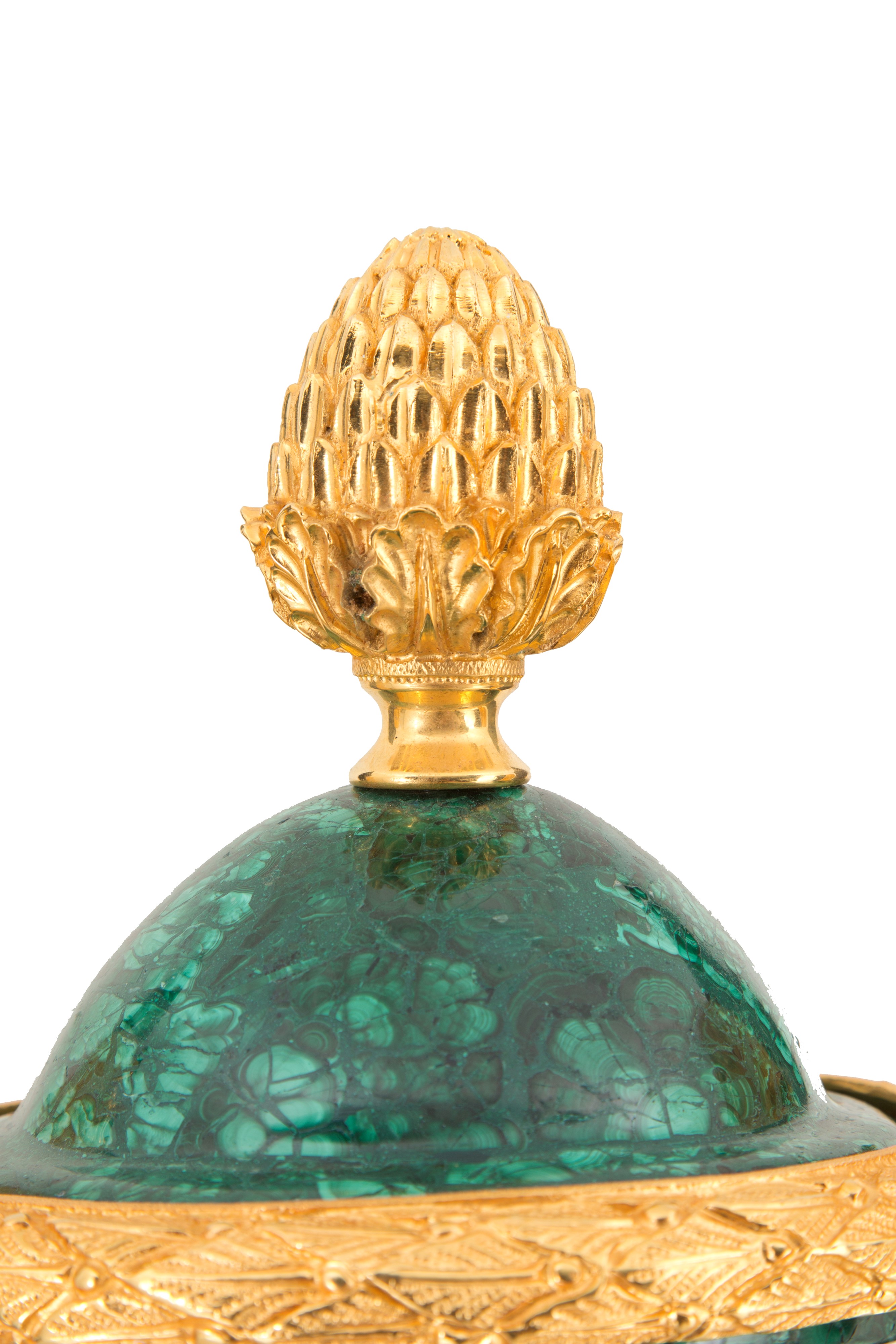 Vaso in Malachite con Anse