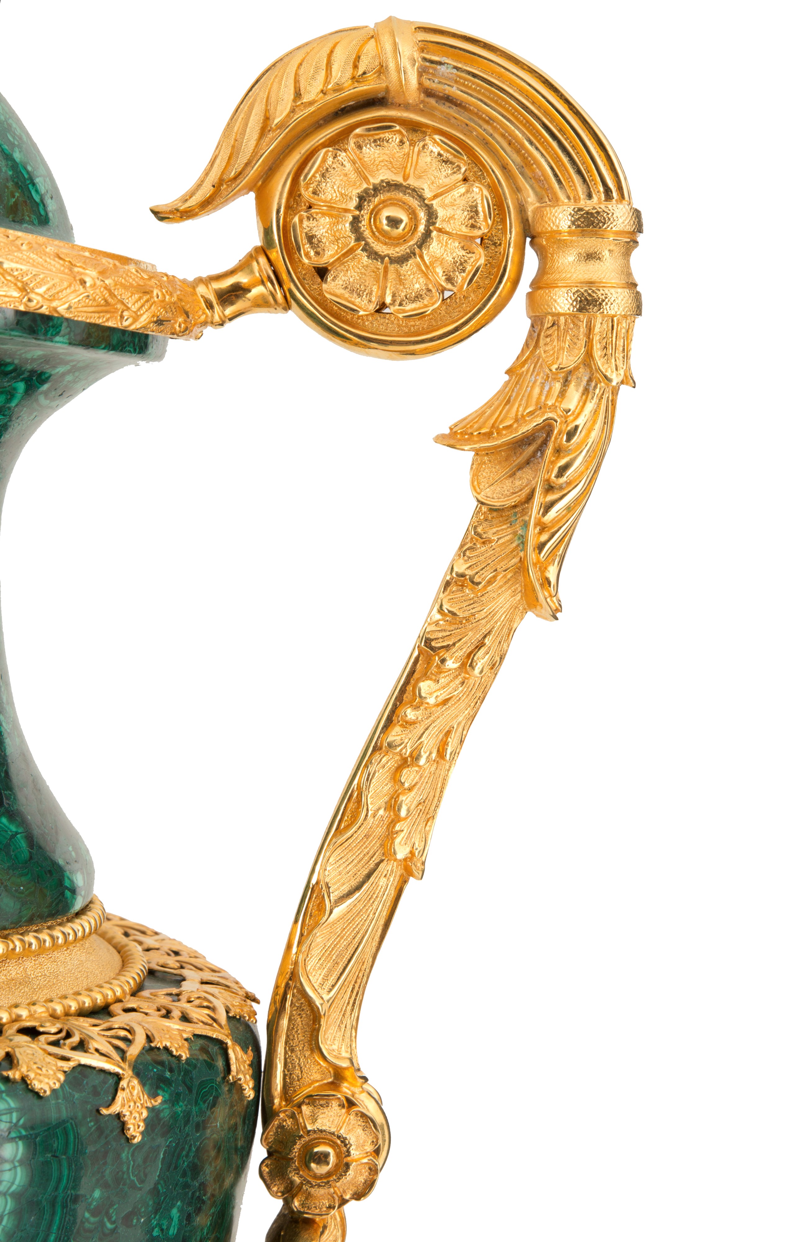 Vaso in Malachite con Anse