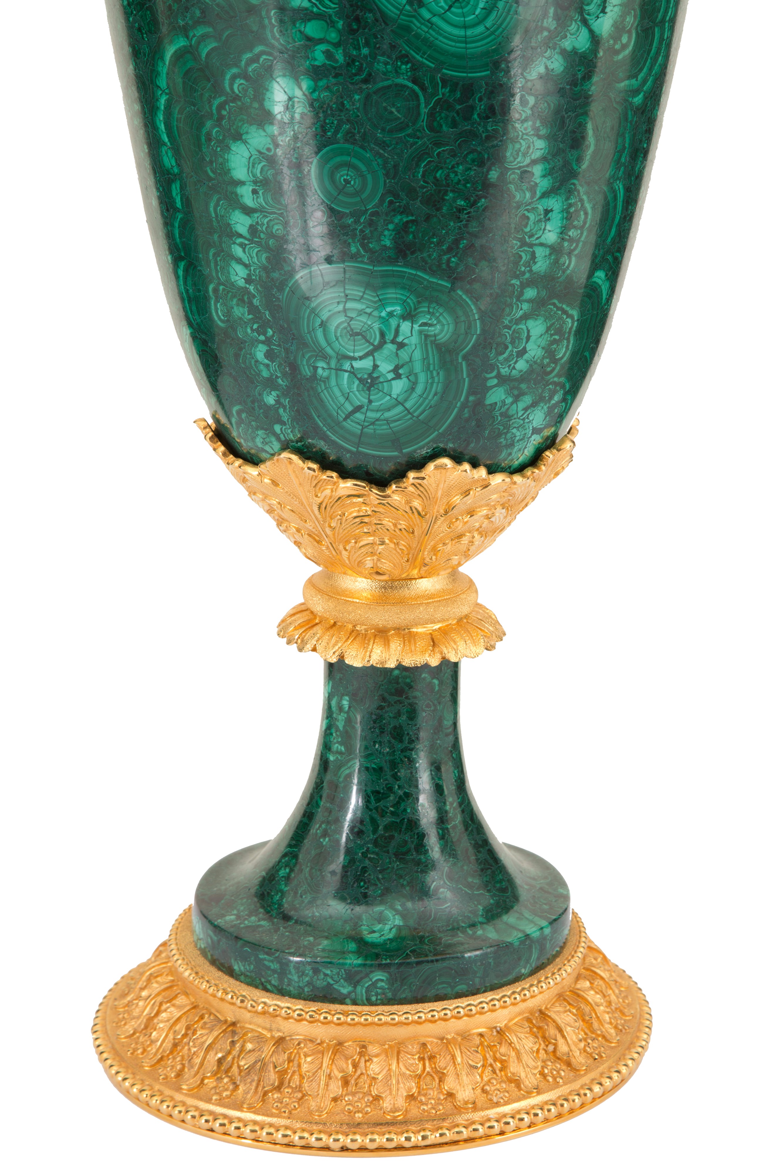 Vaso in Malachite con Anse