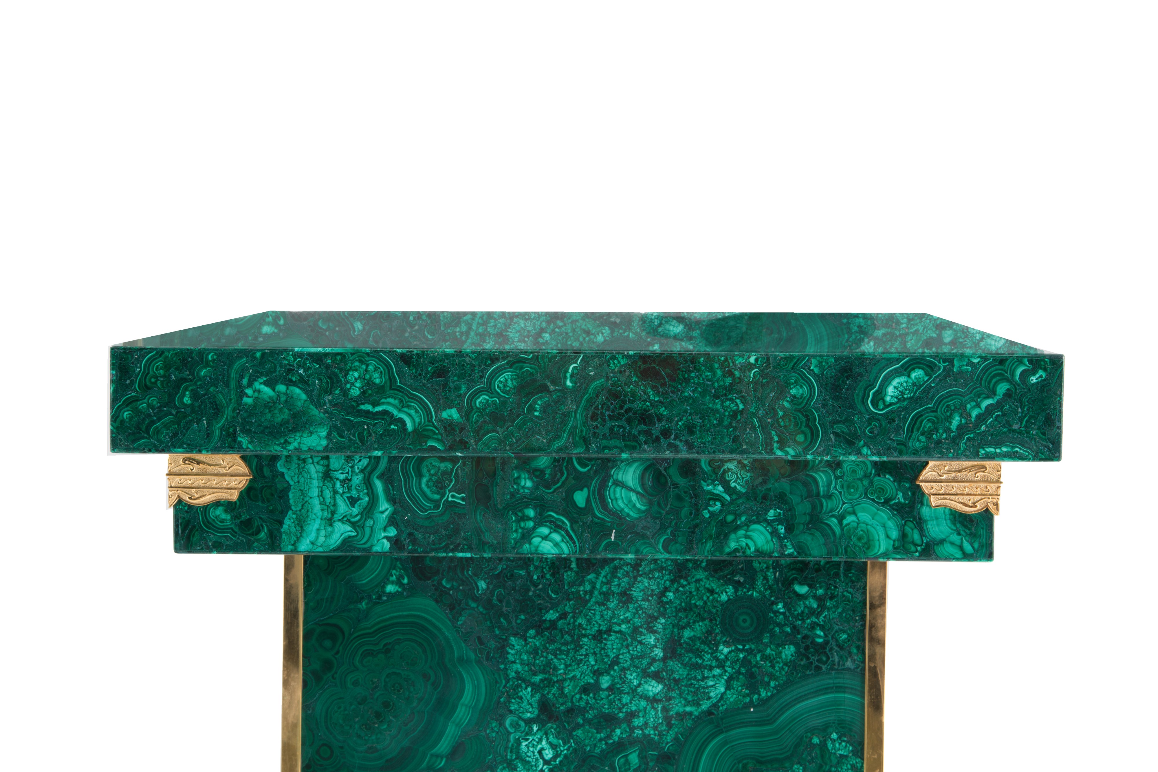 Coppia di Colonne in Malachite