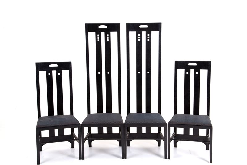 Charles Rennie Mackintosh - Quattro Sedie per Cassina